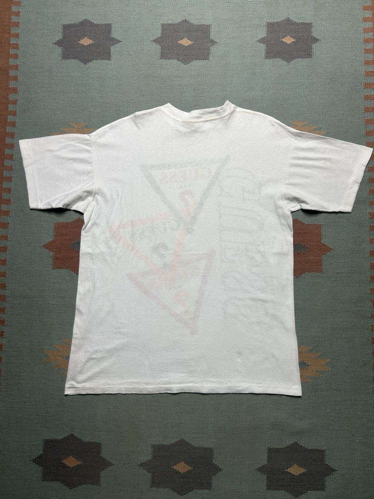 Vintage Vtg 90s t shirt Guess logo boot cross colours streetwear XL Size US XL / EU 56 / 4 - 7 Thumbnail