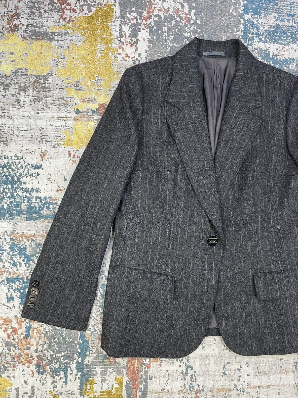 Burberry Burberry London Single Button Monogram Pinstripes Size M / US 6-8 / IT 42-44 - 2 Thumbnail