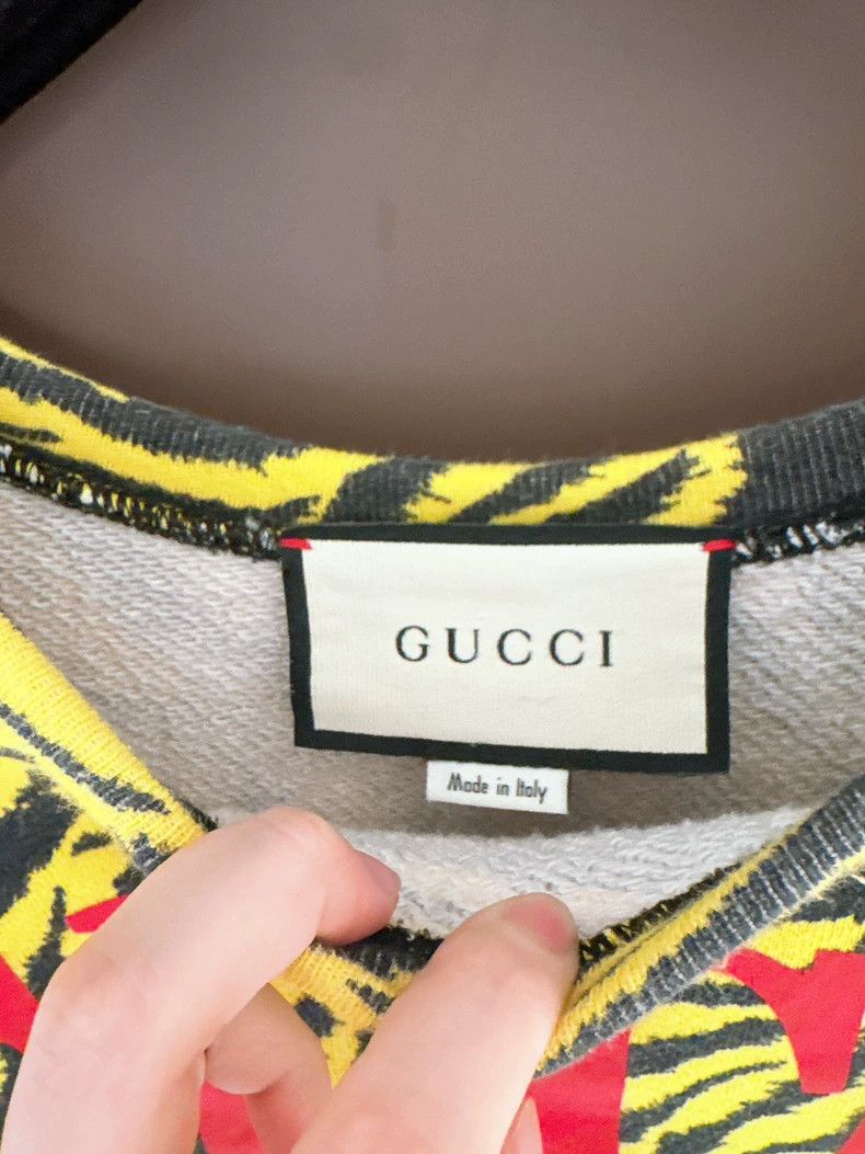 Gucci Gucci Tiger pattern big logo sweatshirt 2504-Nextarrow Size US S / EU 44-46 / 1 - 4 Thumbnail