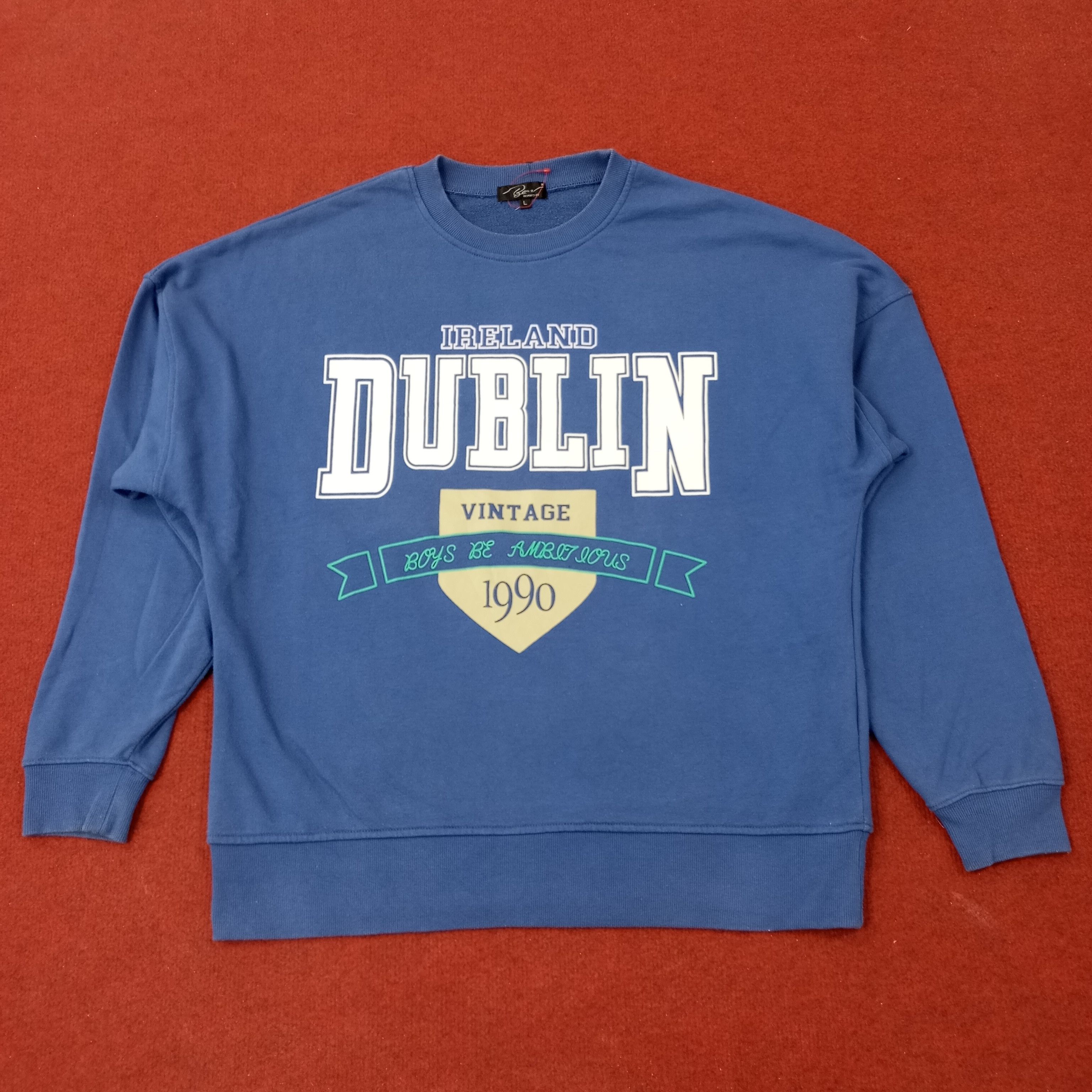 Vintage Ireland Dublin Streetwear Sweatshirt c240n1 Size US XL / EU 56 / 4 - 1 Thumbnail