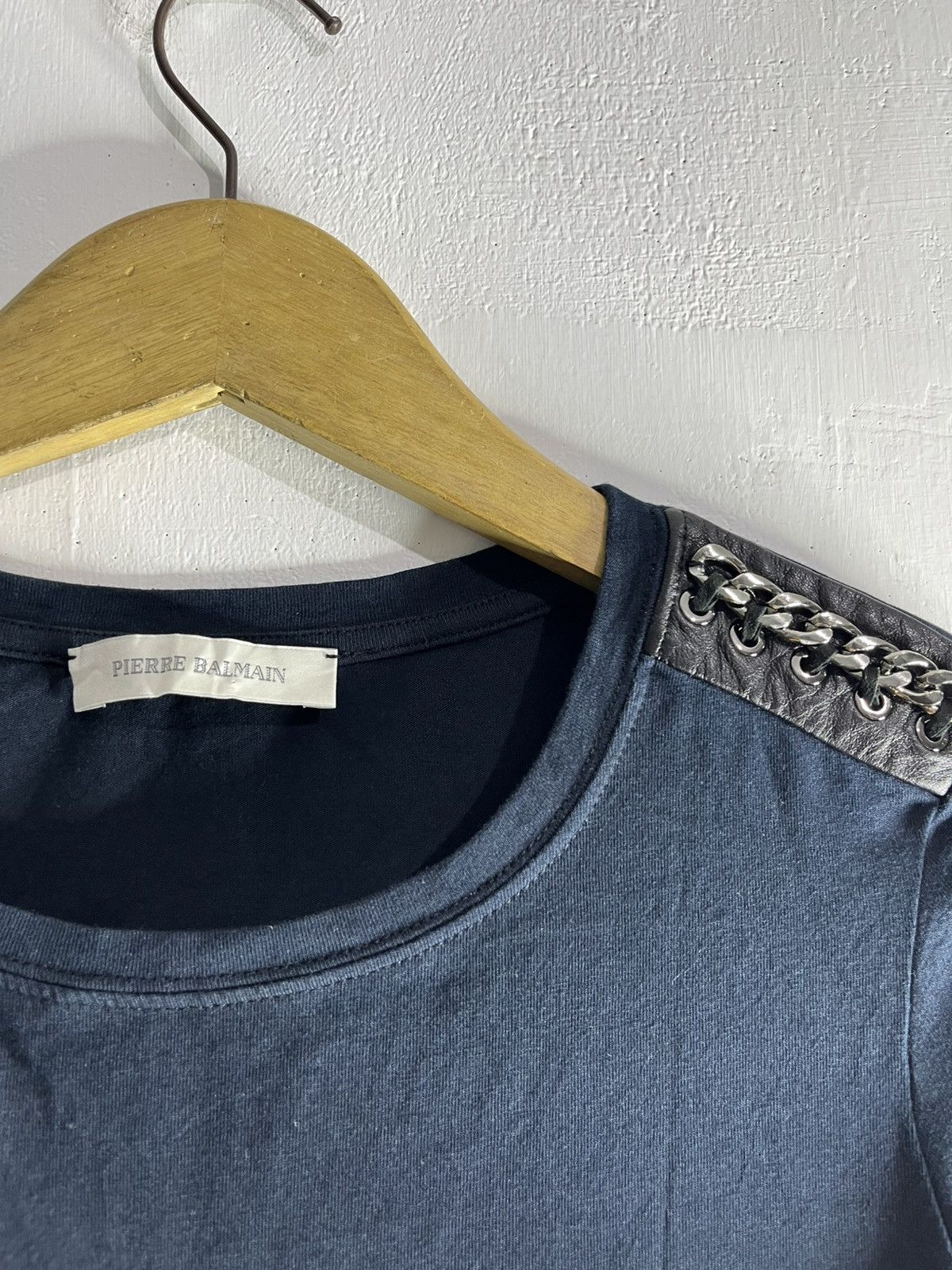 Balmain 2014 Olivier rousteing chain leather tshirt Size US M / EU 48-50 / 2 - 3 Thumbnail