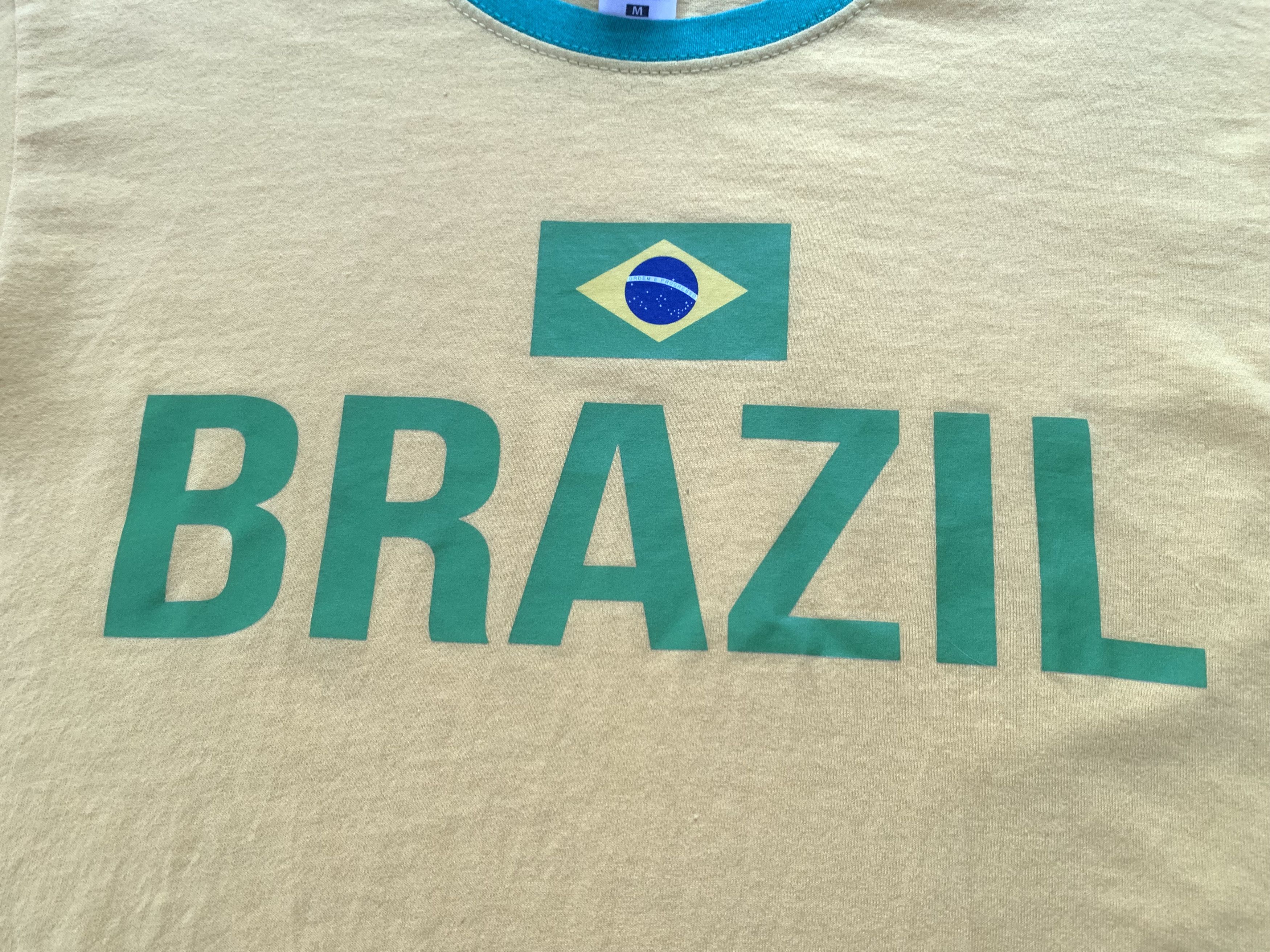 Fruit Of The Loom Vintage Brazil Yellow Printed Cotton T-Shirt Size US M / EU 48-50 / 2 - 5 Thumbnail