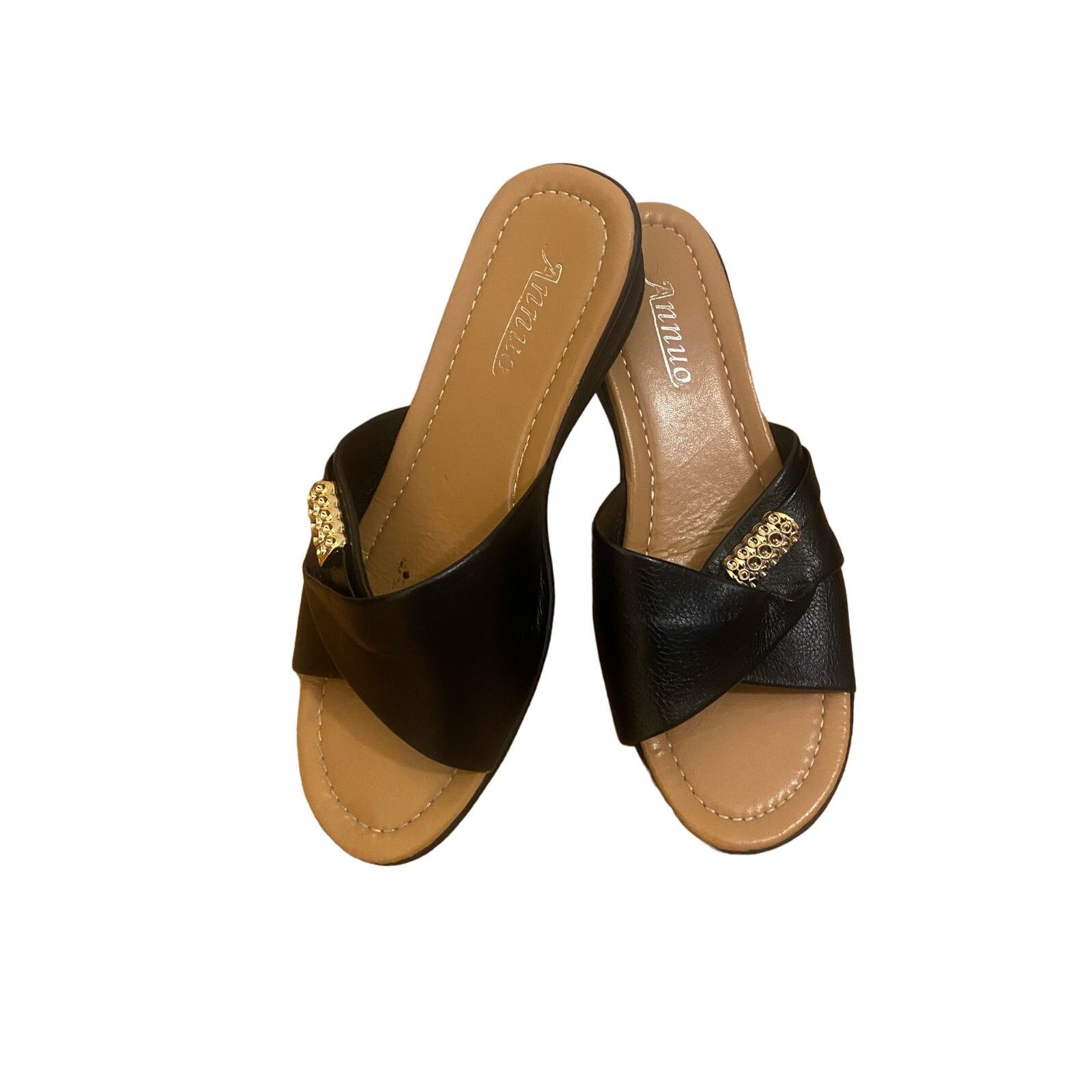& Other Stories Black color Slippers , Stylish Cross Band Design, Size 9 1/2 Size US 9.5 / IT 39.5 - 7 Thumbnail