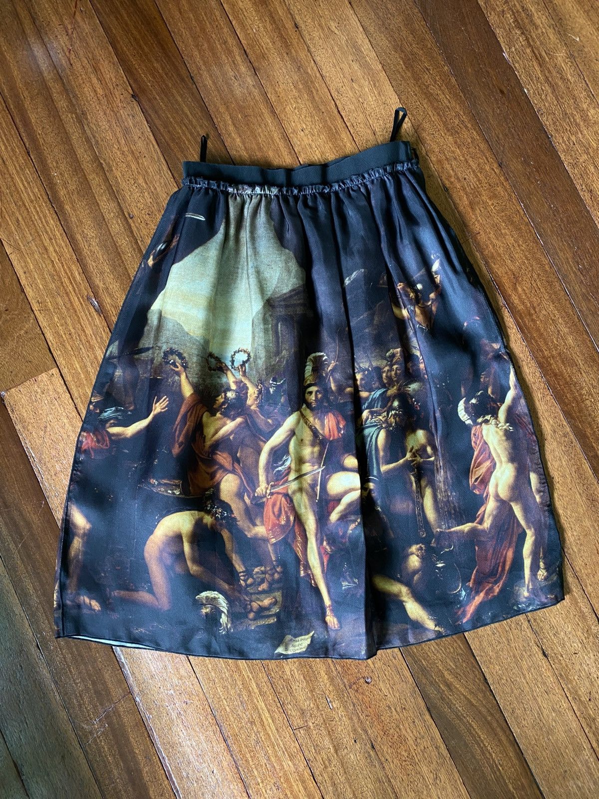 Dolce & Gabbana Alta Moda 2019- D&G- Leonidas at Thermopylae Print Skirt Size 27" / US 4 / IT 40 - 1 Thumbnail