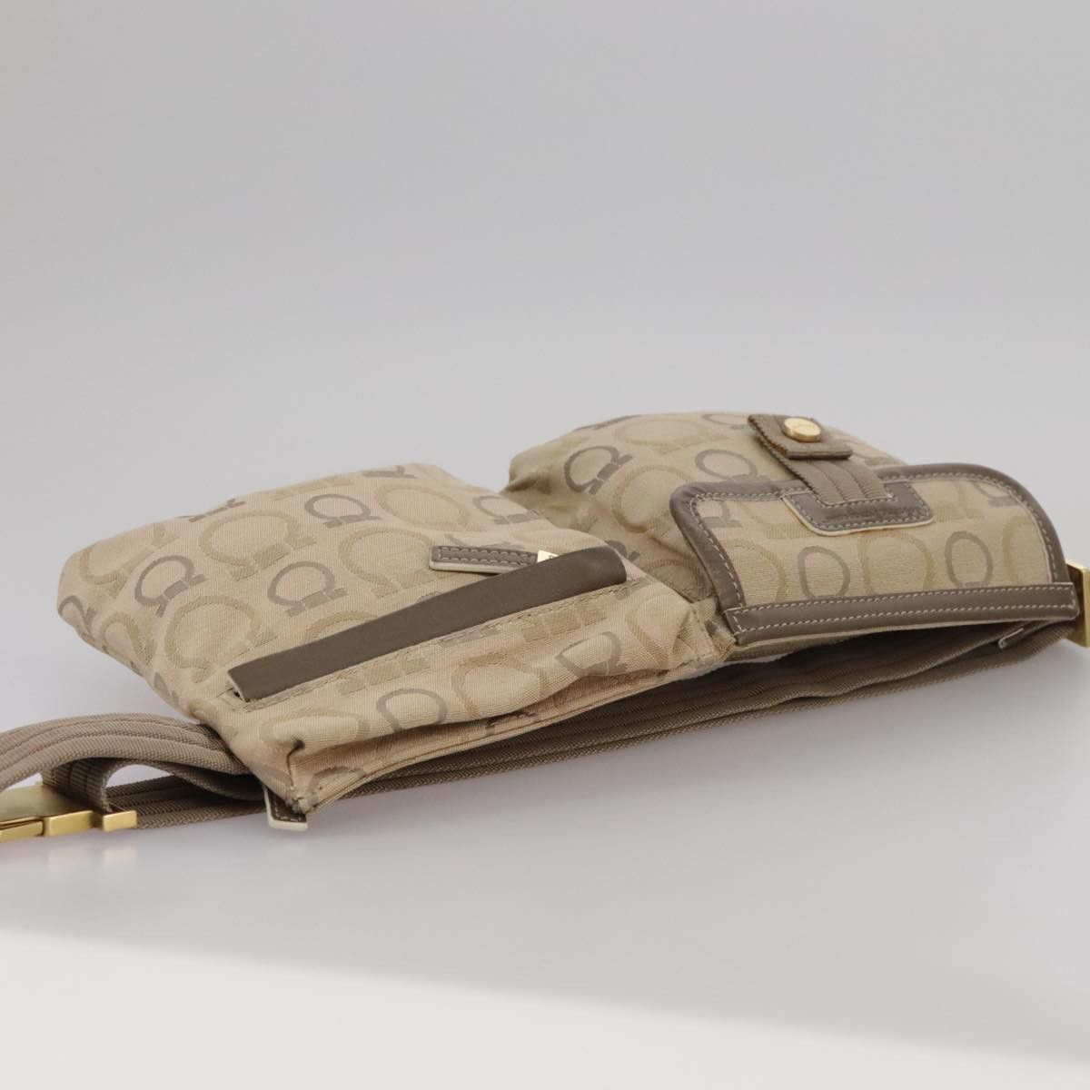 Salvatore Ferragamo Salvatore Ferragamo Waist Bag Canvas Beige Size ONE SIZE - 5 Thumbnail