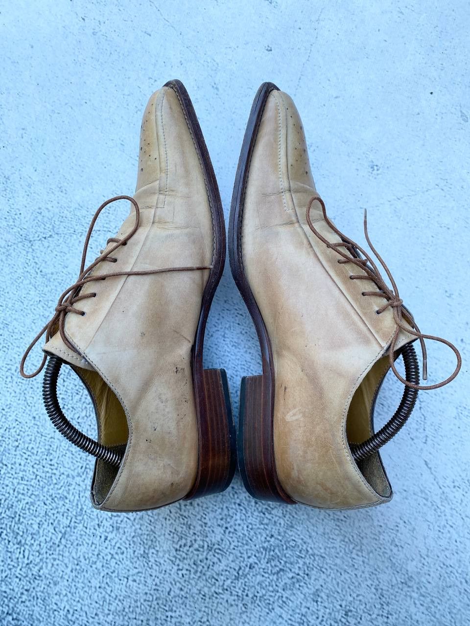 If Six Was Nine Italian Vintage Guidi style Leather Faded Shoes Size US 8 / EU 41 - 11 Thumbnail