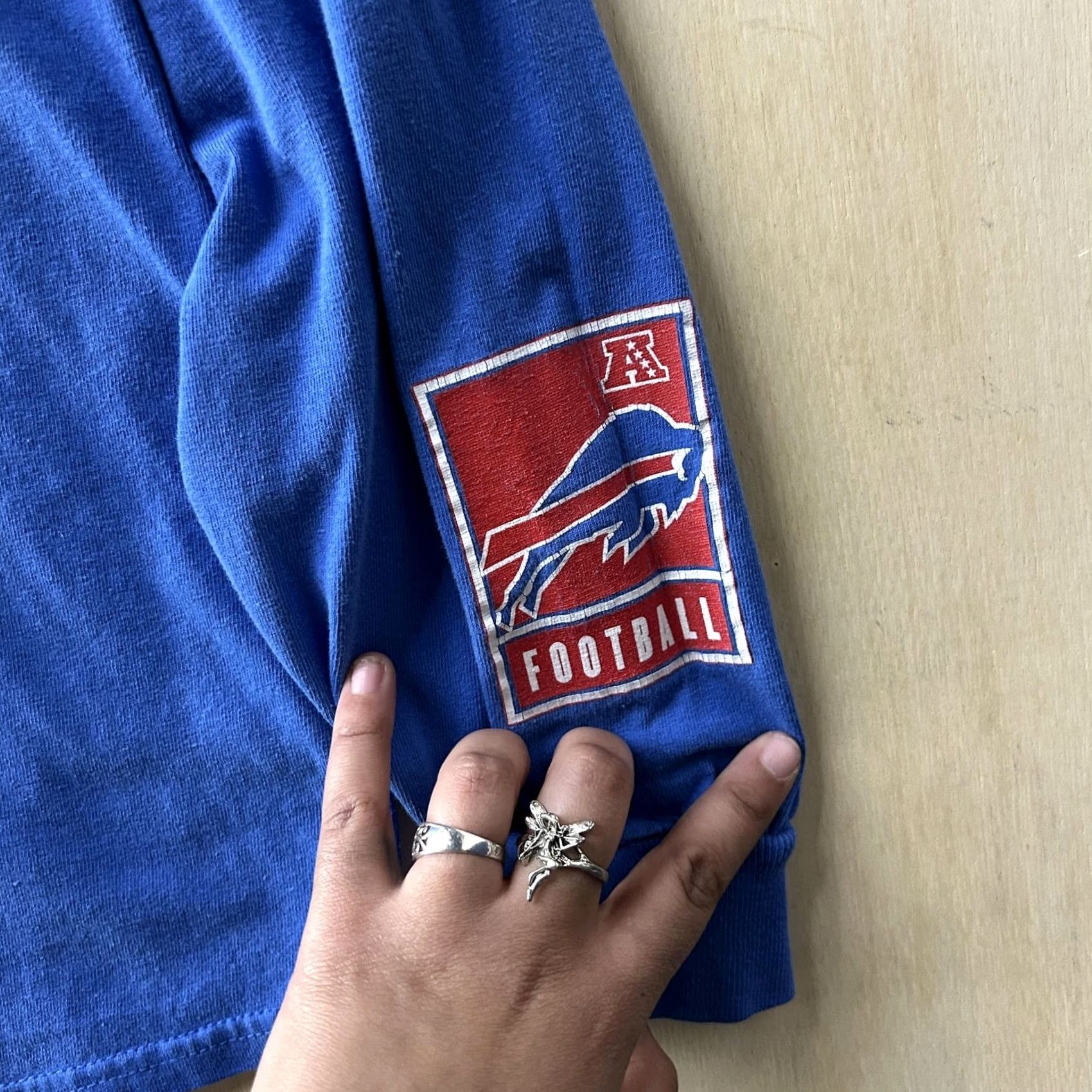 NFL VINTAGE Buffalo Bills Shirt Mens XL Blue NFL Football Long Sleeve Team Apparel Size US XL / EU 56 / 4 - 4 Thumbnail