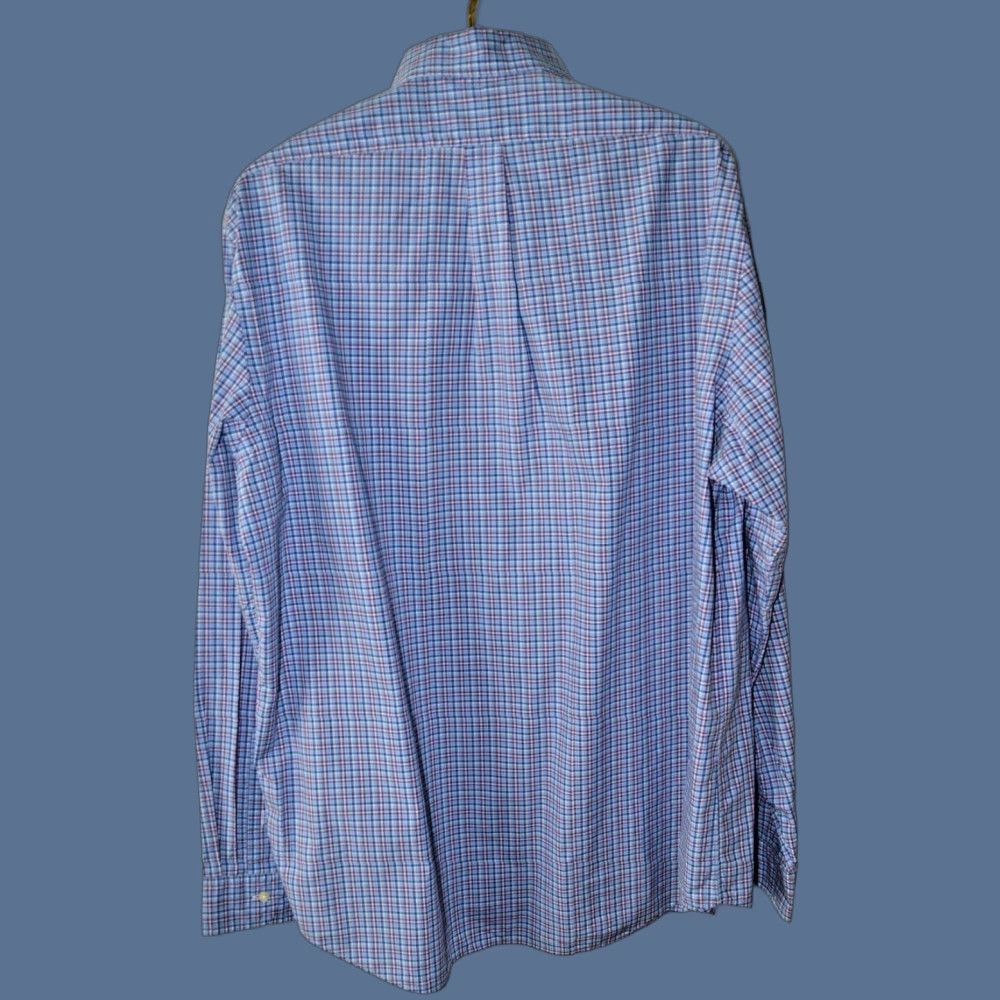 Polo Ralph Lauren Polo Ralph Lauren Shirt Men L/S Classic Fit Stretch Cotton XXL Blue Plaid Button-Up Size US XXL / EU 58 / 5 - 1 Thumbnail