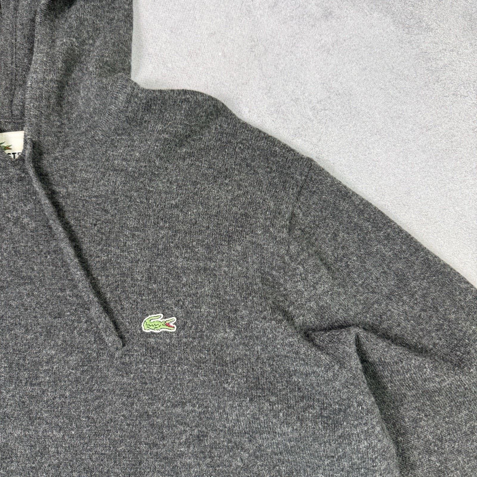Lacoste Vintage Lacoste Wool Sweater Hooded Men Size 5 Grey Size US L / EU 52-54 / 3 - 4 Thumbnail