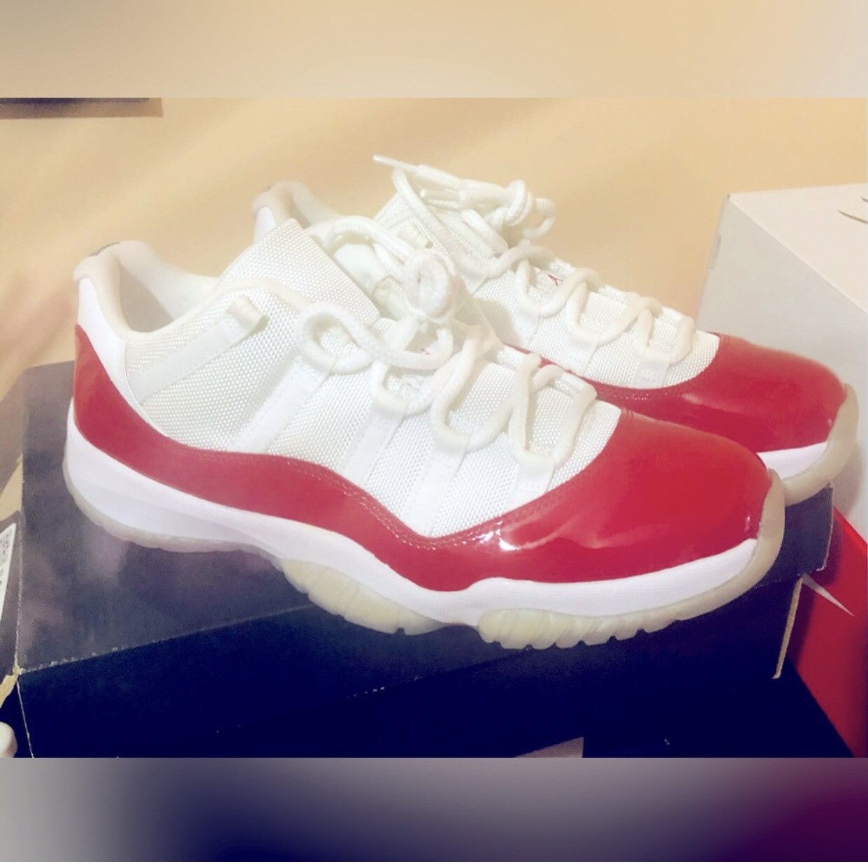 Jordan Brand Jordan 11 Low Cherry Retro - Exclusive limited stock Size US 9.5 / EU 42-43 - 2 Thumbnail