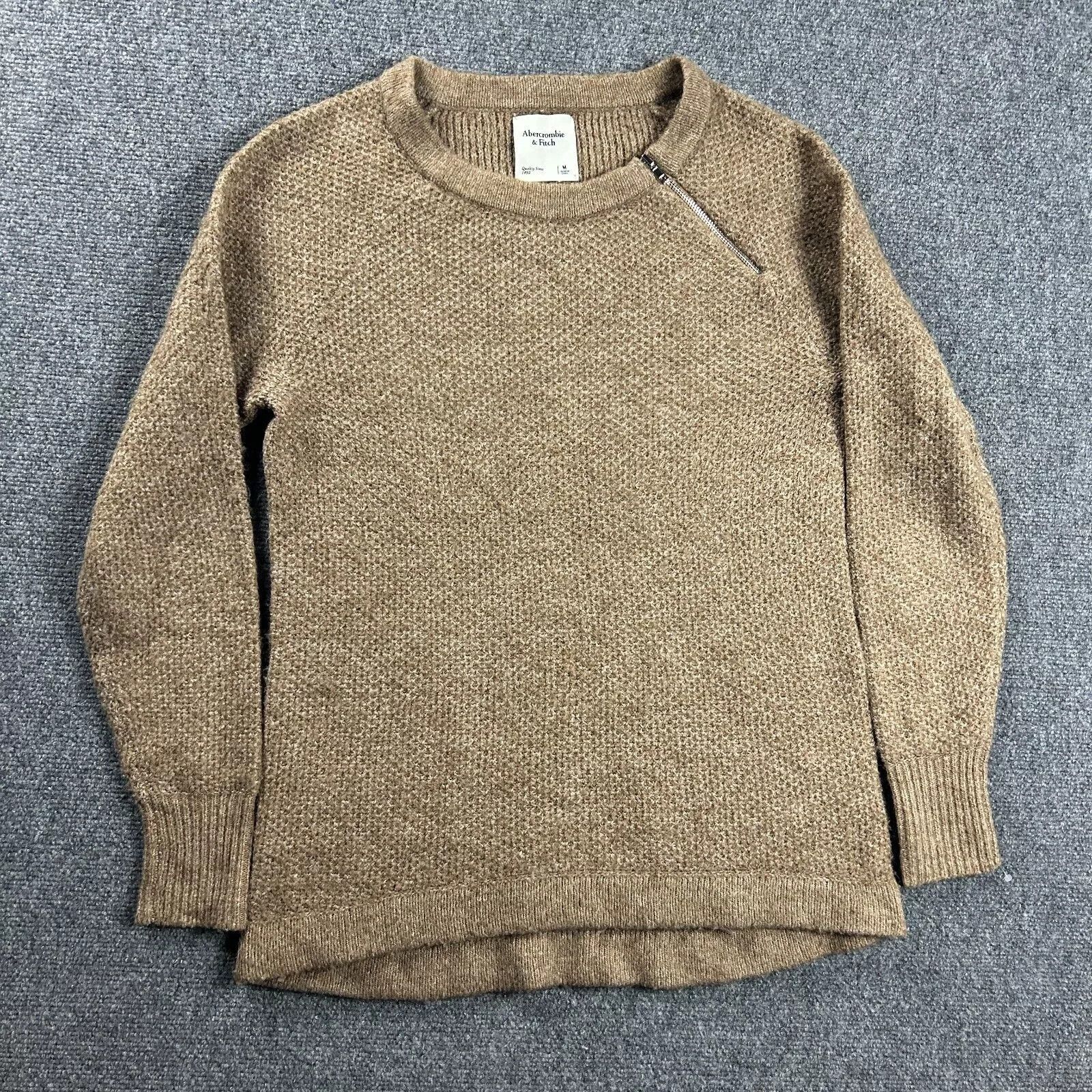 Abercrombie & Fitch Abercrombie & Fitch Sweater Womens Medium Brown Knit Crew Size M / US 6-8 / IT 42-44 - 1 Thumbnail