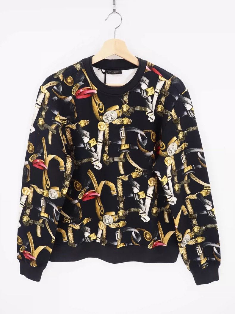 Versace Versace Baroque Belt Sweatshirt Black M- DMC Size US M / EU 48-50 / 2 - 1 Thumbnail