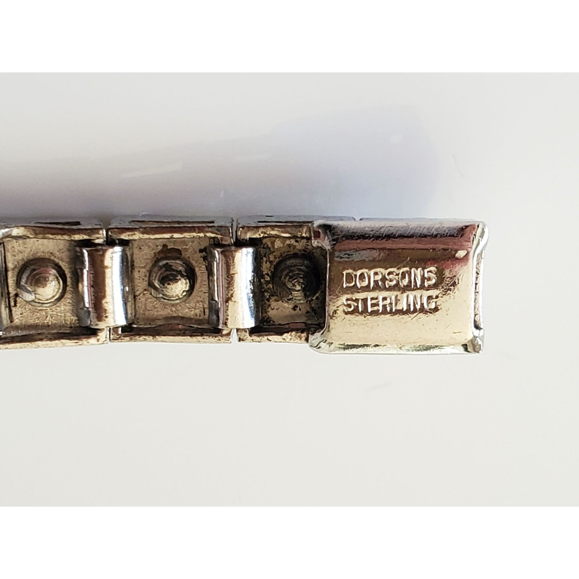 Vintage Vintage 1940s Dorson Sterling Silver Rhinestone Bracelet Size ONE SIZE - 6 Thumbnail