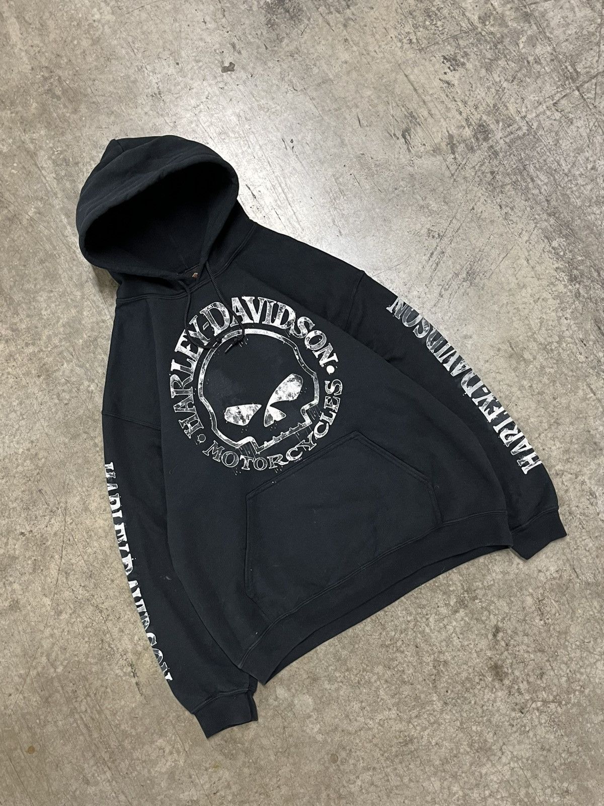 Harley Davidson Harley Davidson vintage y2k grunge skull hoodie rare hype Size US L / EU 52-54 / 3 - 2 Thumbnail