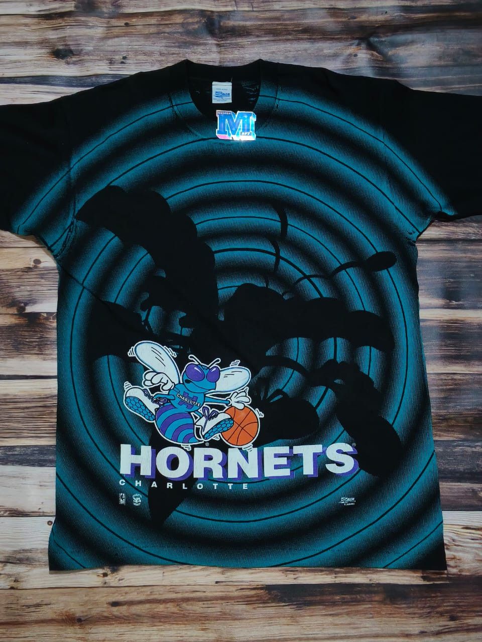 Salem Sportswear Vintage Bullseye Salem Sportswear Charlotte Hornets Size US XL / EU 56 / 4 - 1 Thumbnail