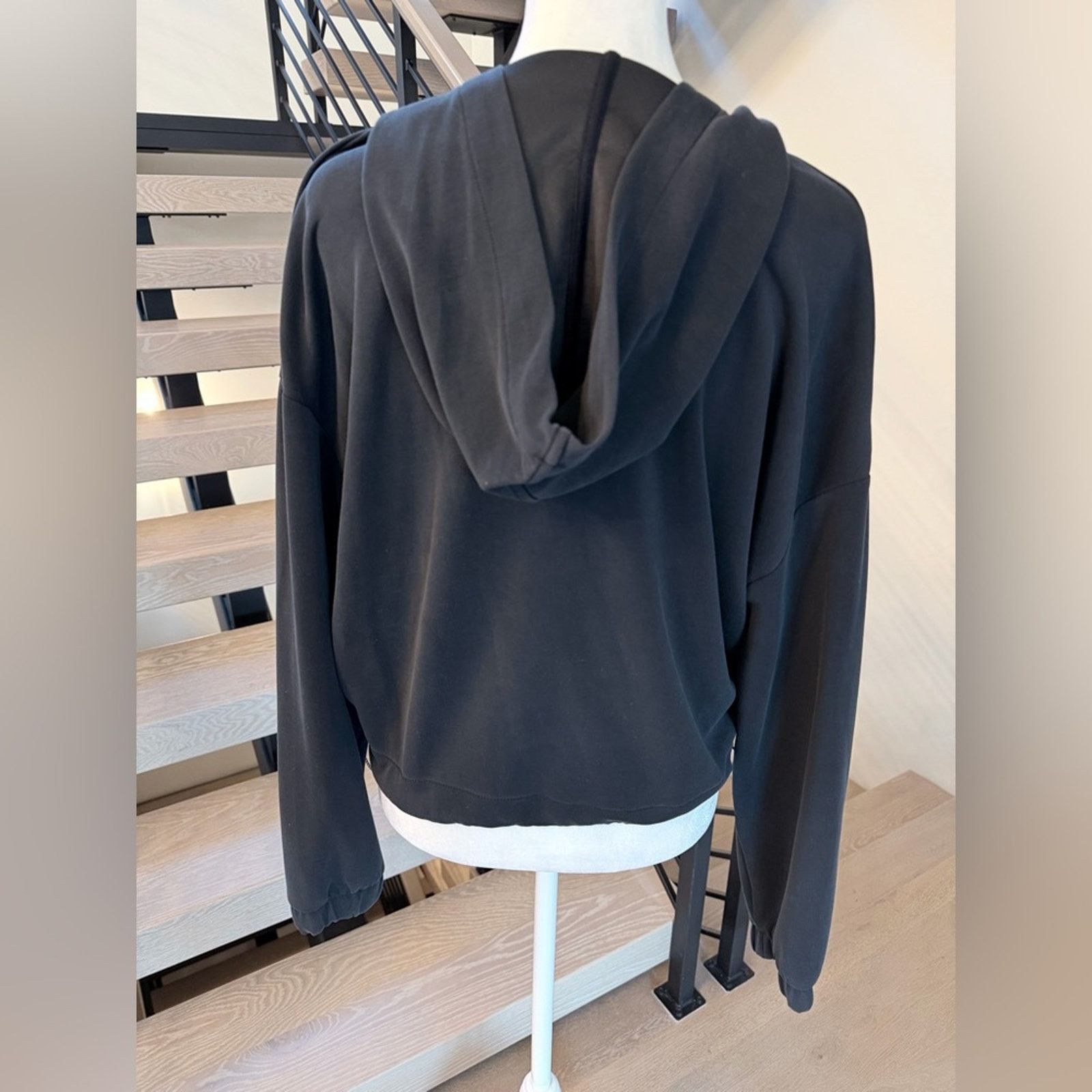 Other Oysho Soft Y2K Black Half-Zip Sweater with a Hood size XS/S Size XS / US 0-2 / IT 36-38 - 4 Thumbnail
