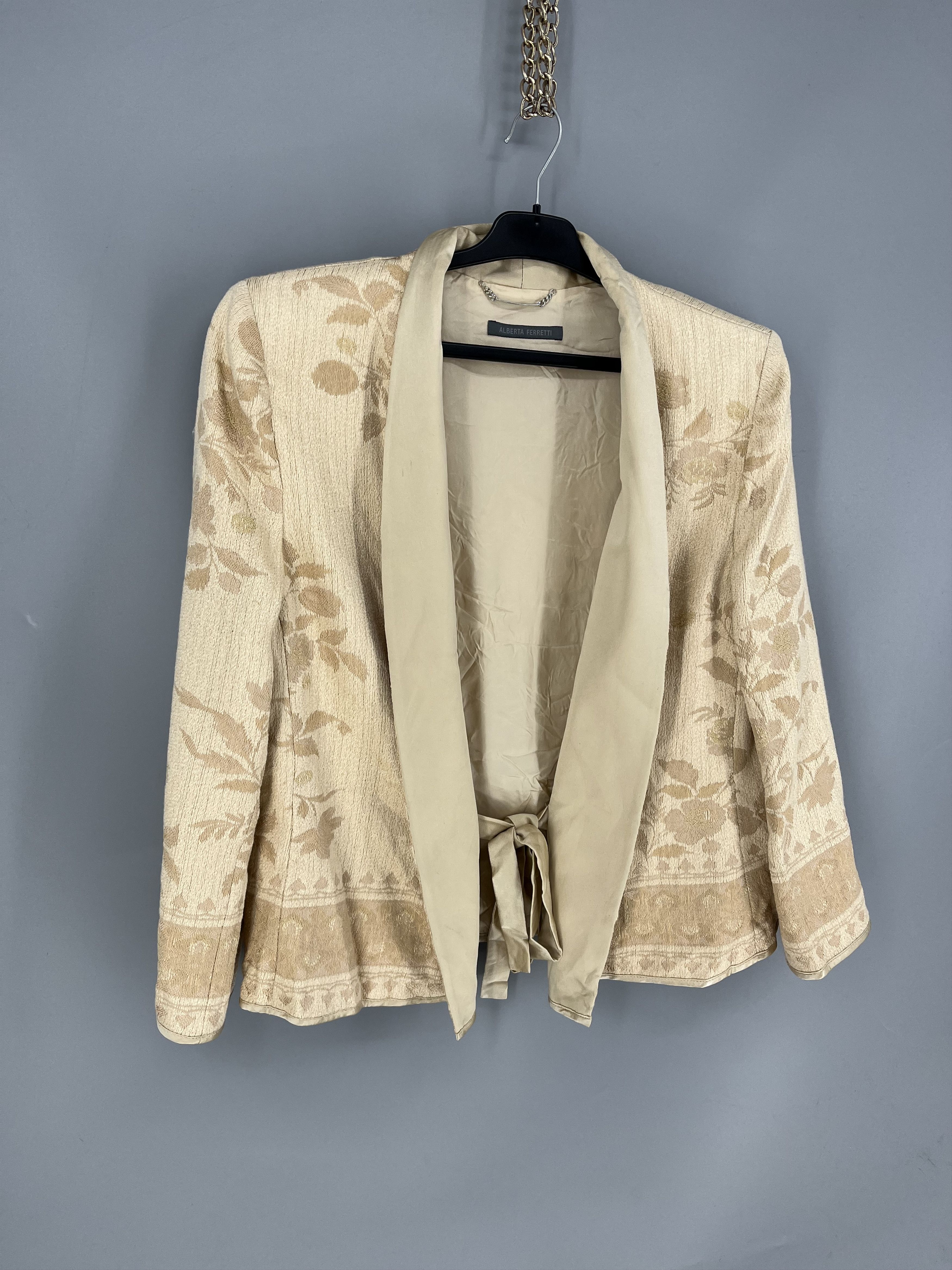 Alberta Ferretti ALBERTA FERRETTI Twill Blazer Jacket IT Size S / US 4 / IT 40 - 2 Thumbnail