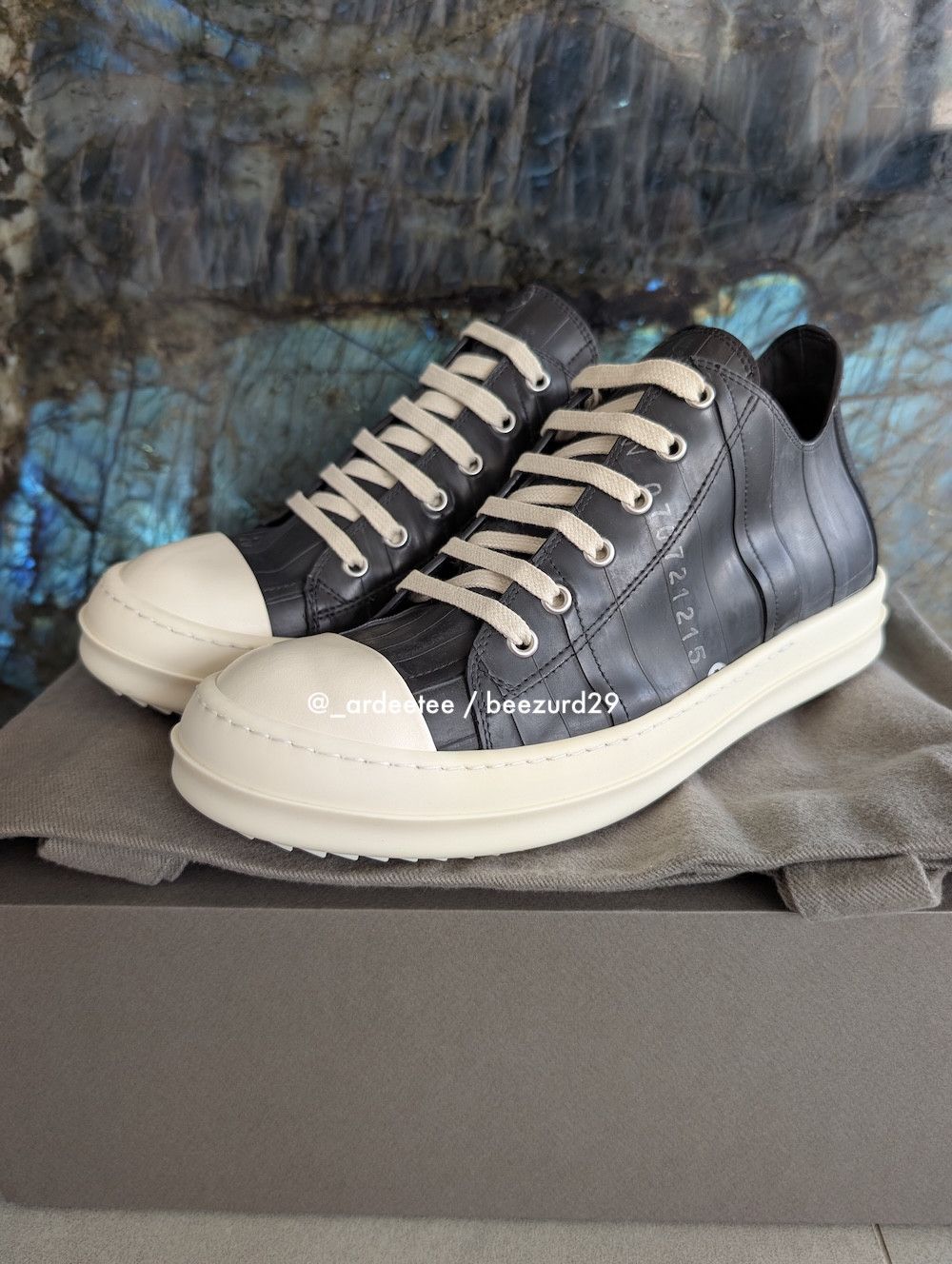 Rick Owens 💥1/1 SAMPLE MATISSE DI MAGGIO RUBBER RAMONES LOW FW24 Size US 8 / EU 41 - 3 Thumbnail