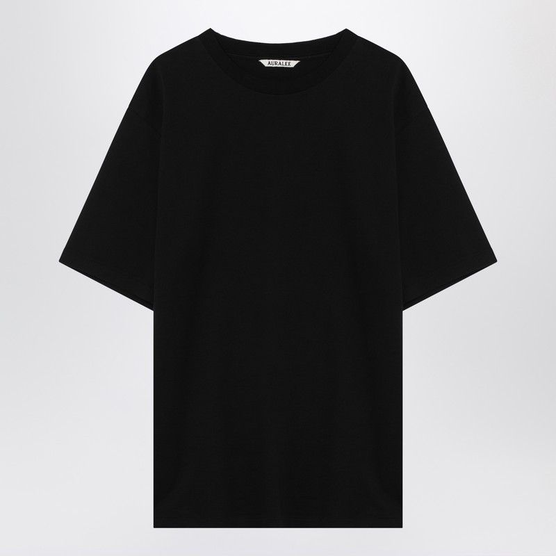 Auralee Black Cotton T-Shirt