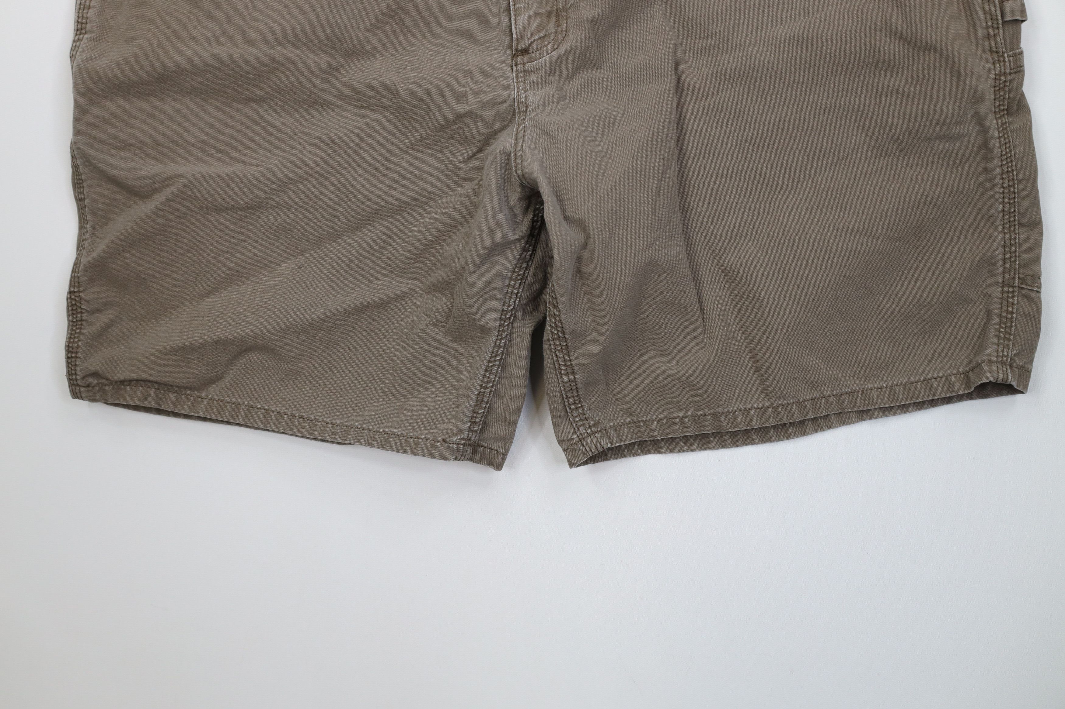 Carhartt Vintage Y2K Carhartt Above Knee Dungaree Shorts Light Brown Size US 40 / EU 56 - 4 Thumbnail