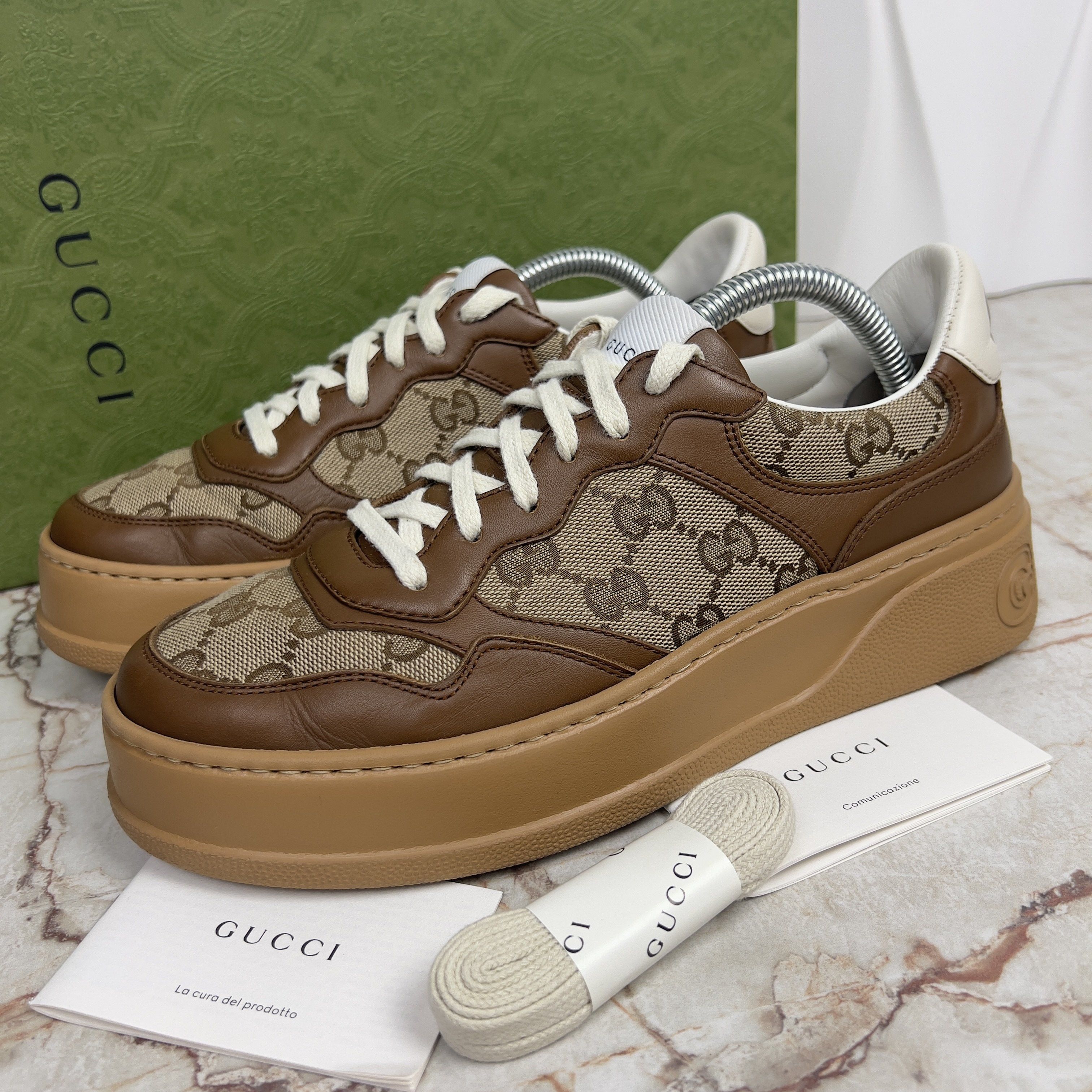 Platform Sneakers Gucci Gg Canvas Shoes Buy Gucci White Platform