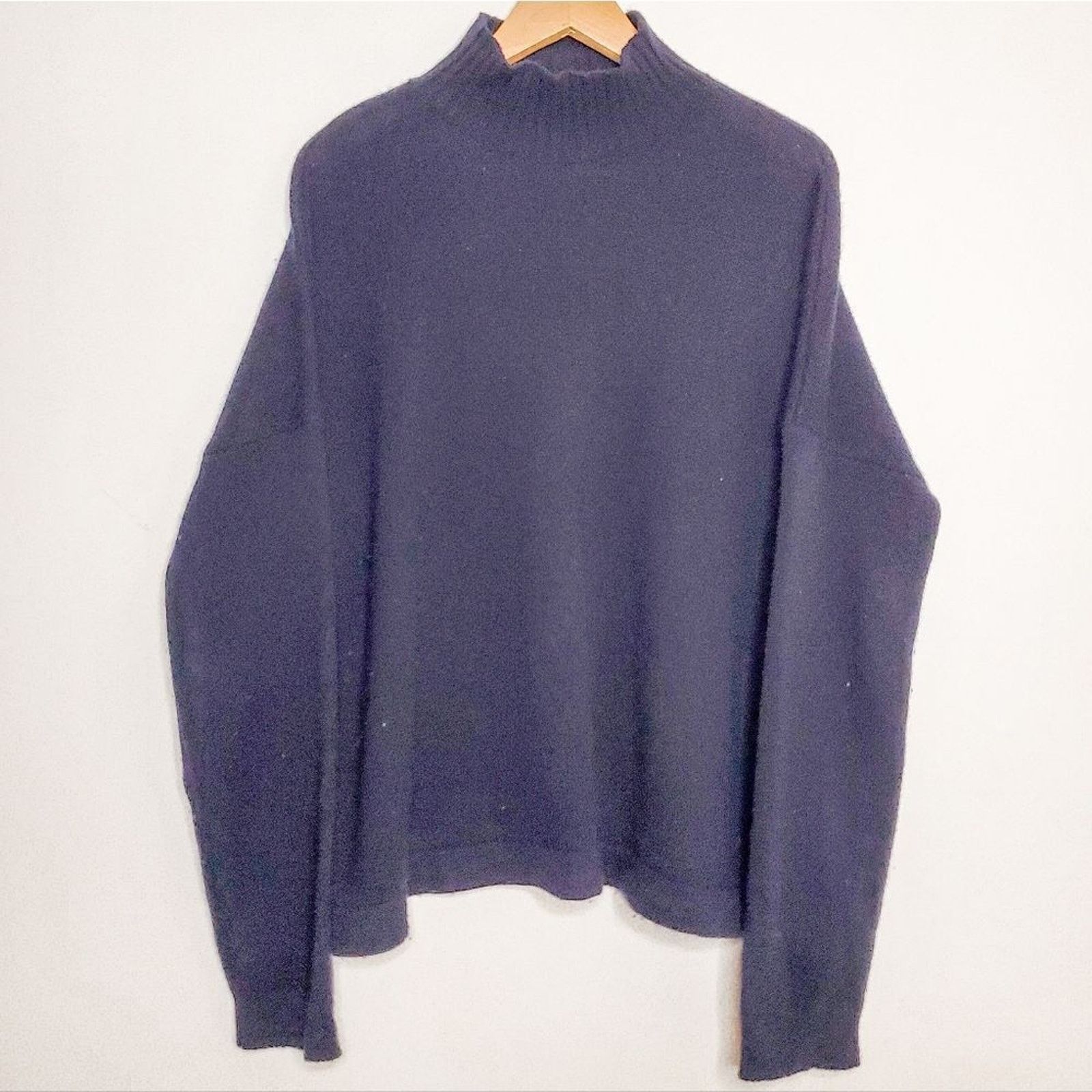 Rachel Comey Rachel Comey Navy Blue Mock Turtleneck Pullover Sweater XS Size XS / US 0-2 / IT 36-38 - 1 Thumbnail