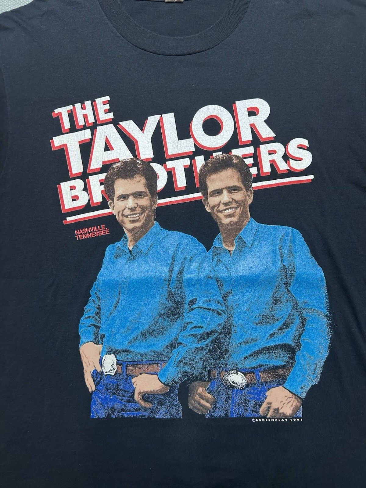 Vintage 90s t shirt Taylor brothers country music screen stars XXL Size US XXL / EU 58 / 5 - 2 Thumbnail