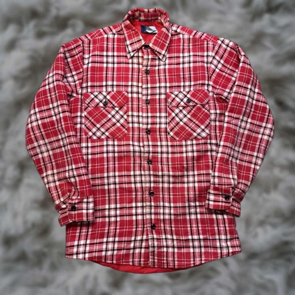 Sears VINTAGE Sears Insulated Flannel Shirt Mens M Tall Shacket Red Plaid USA Made Shirt Mens MT Red Plaid USA Made Sears Size US M / EU 48-50 / 2 - 1 Thumbnail