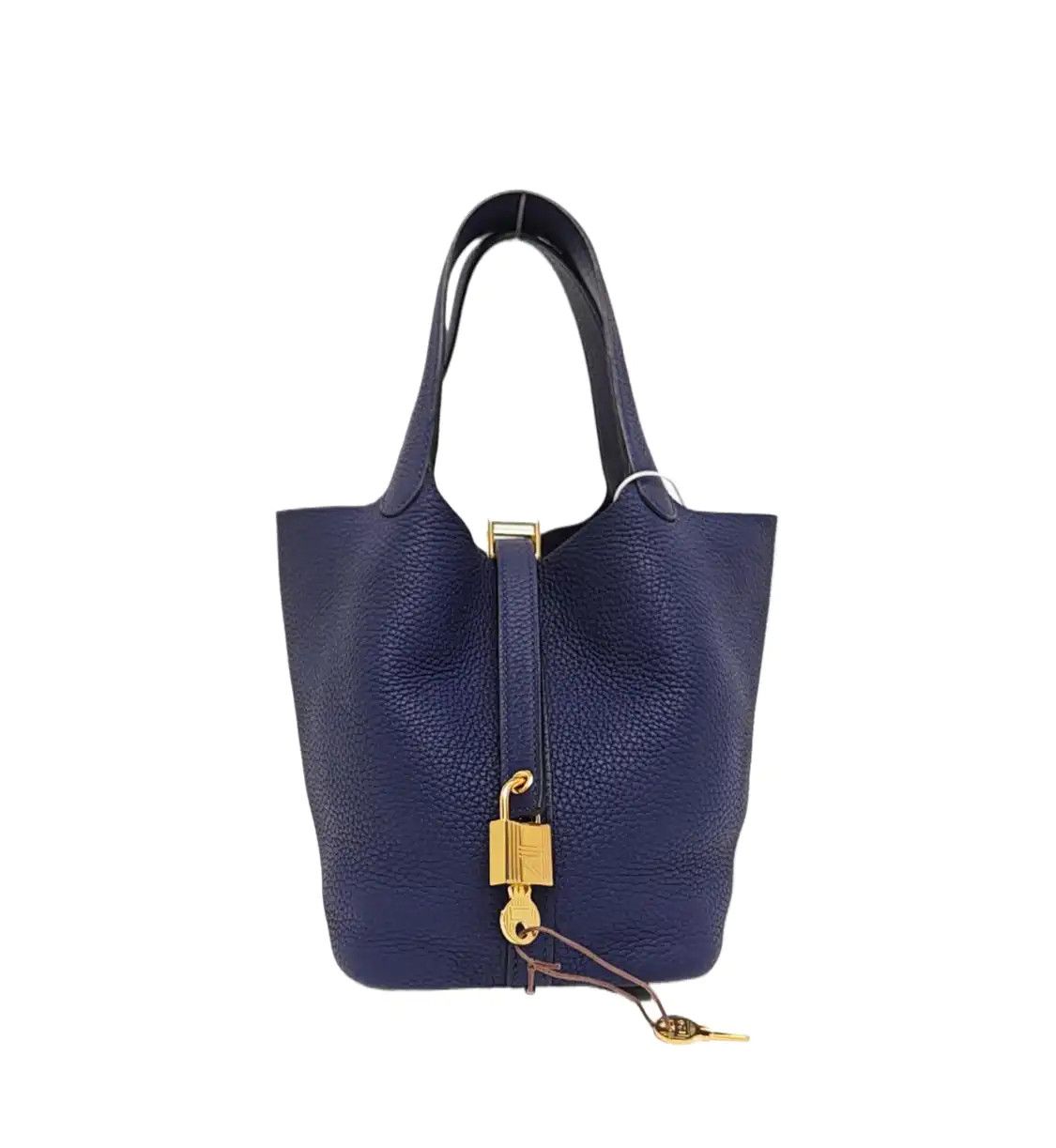 Hermes Hermes Picotin Lock 18 Iris Purple Clemence cowhide leather picotin handbag gold Size ONE SIZE - 1 Thumbnail