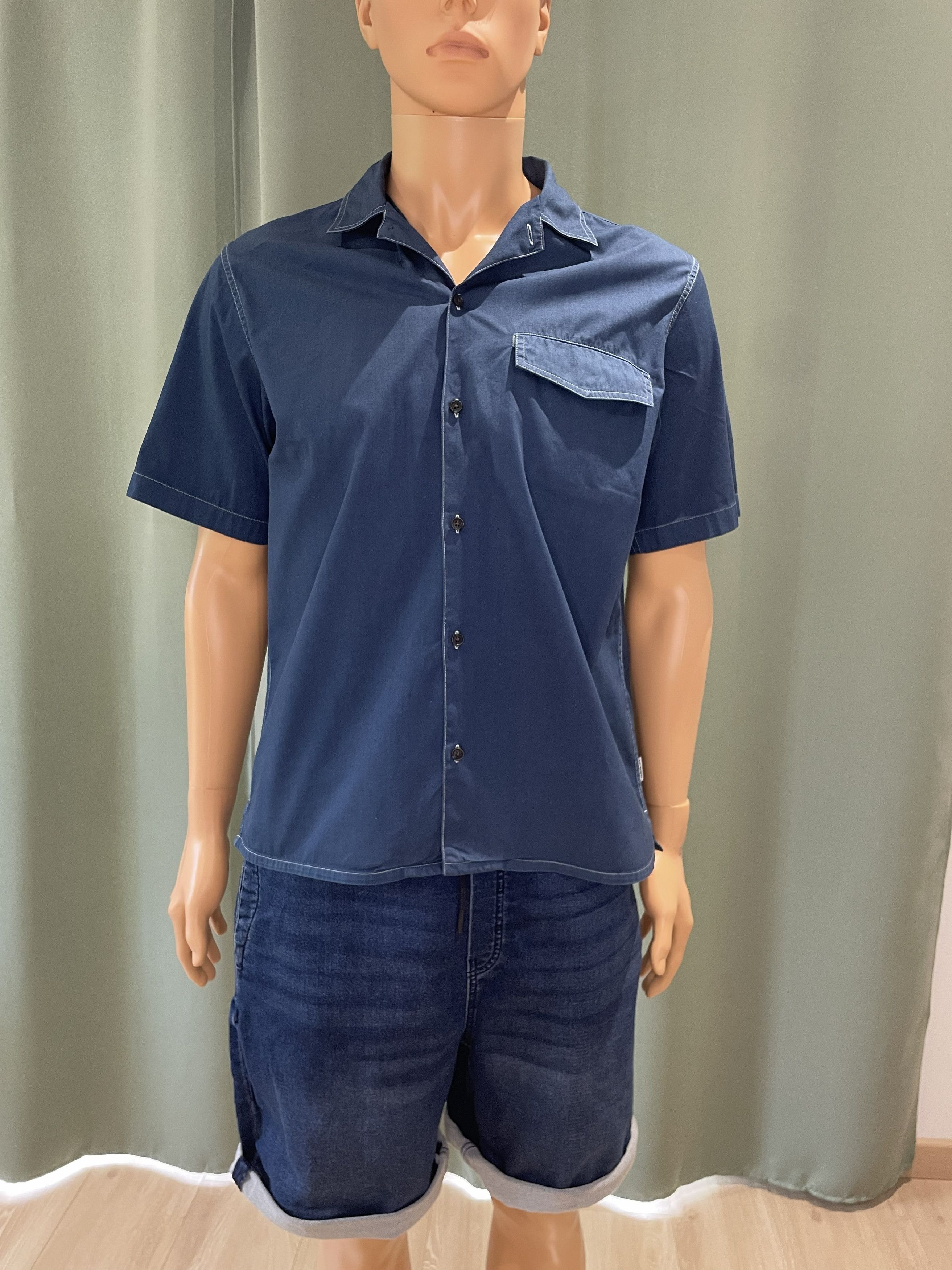 Carhartt Carhartt WIP Short Sleeve Master Shirt - Navy Blue - Size M Size US M / EU 48-50 / 2 - 1 Thumbnail