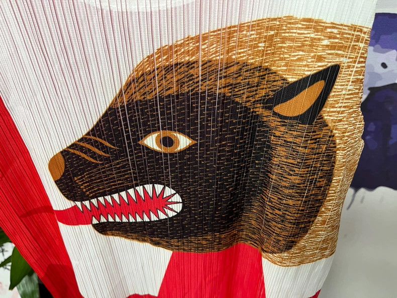 Issey Miyake Issey Miyake Animal pattern pleated skirt Size M / US 6-8 / IT 42-44 - 3 Thumbnail