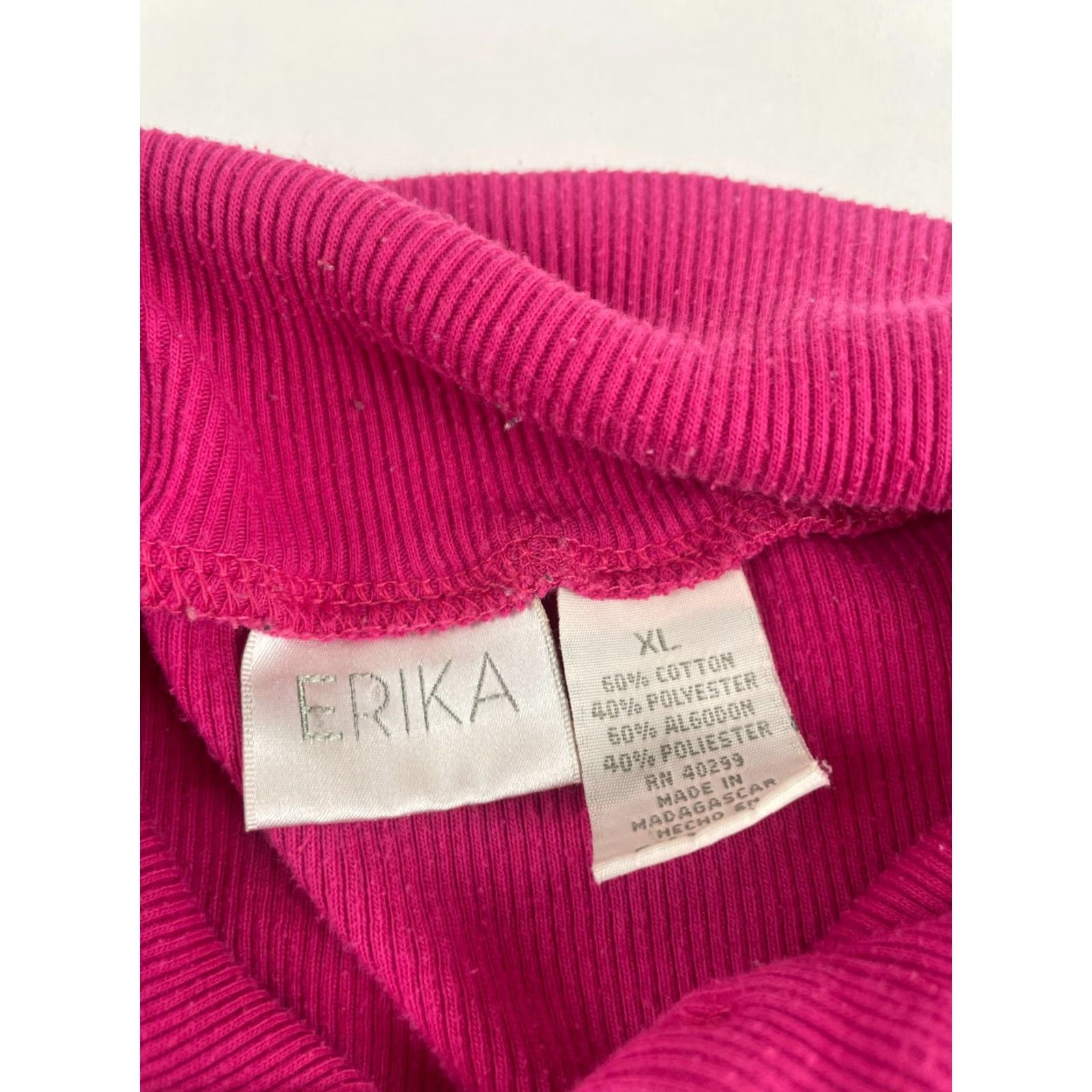Vintage ERIKA Polo Shirt Women XL Pink Short Sleeve Collar Polo Size XL / US 12-14 / IT 48-50 - 6 Thumbnail