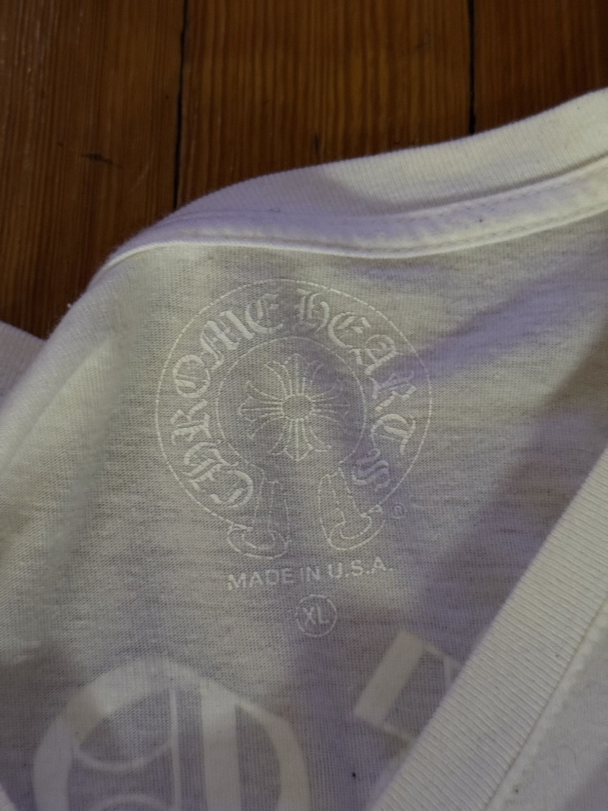 Chrome Hearts Chrome Hearts White Yellow Script Hollywood Tee Size US XL / EU 56 / 4 - 3 Thumbnail
