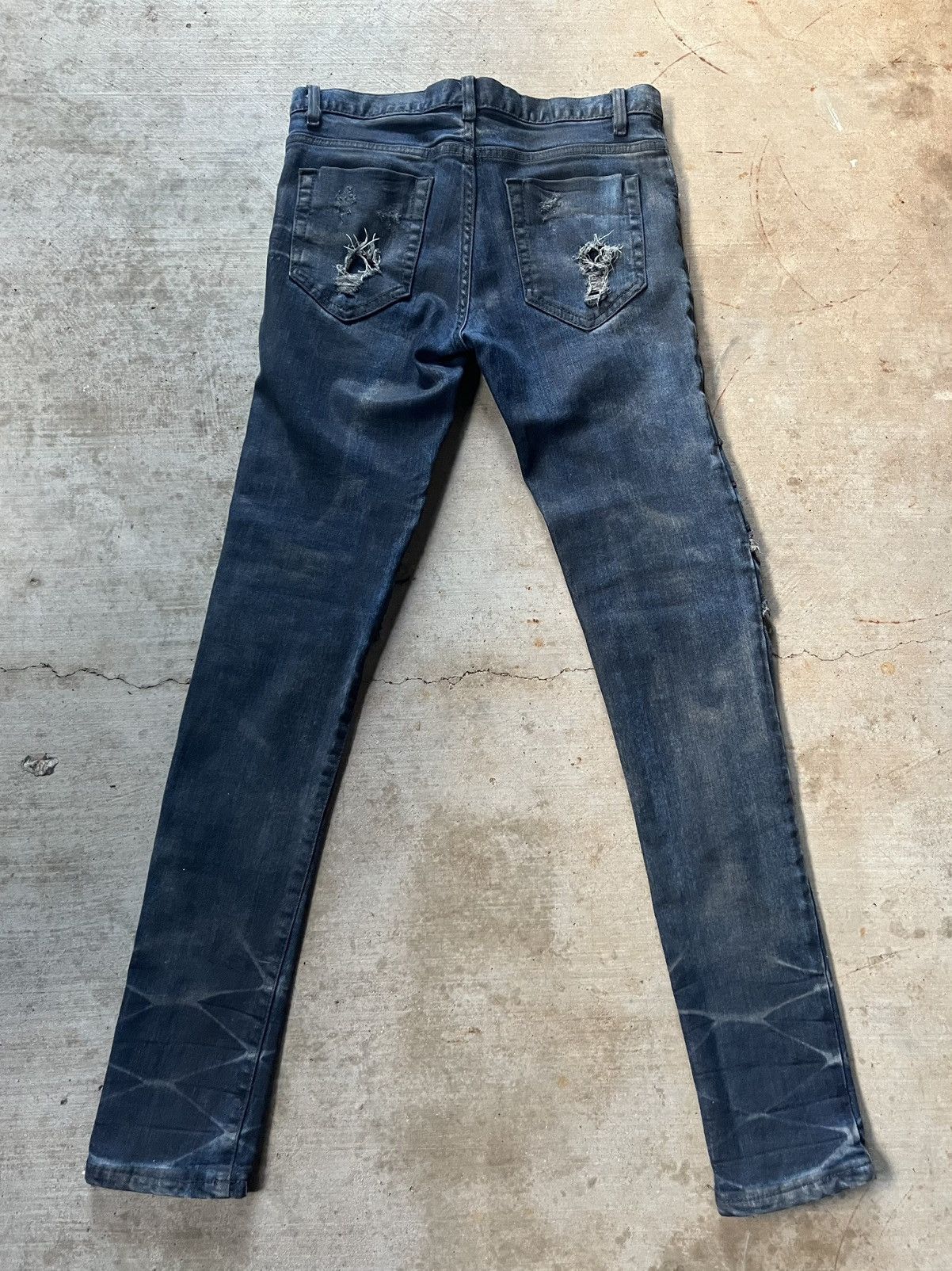 Japanese Brand GLAMOUR Dark Wash Skinny Jeans Size US 28 / EU 44 - 2 Thumbnail