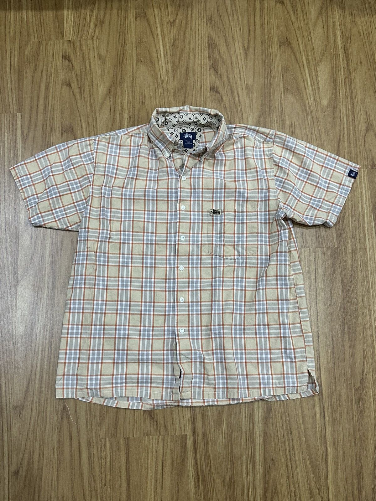 Stussy 1990-Vintage Stussy Burberry NovaCheck Monogram Shirt Size US L / EU 52-54 / 3 - 19 Thumbnail