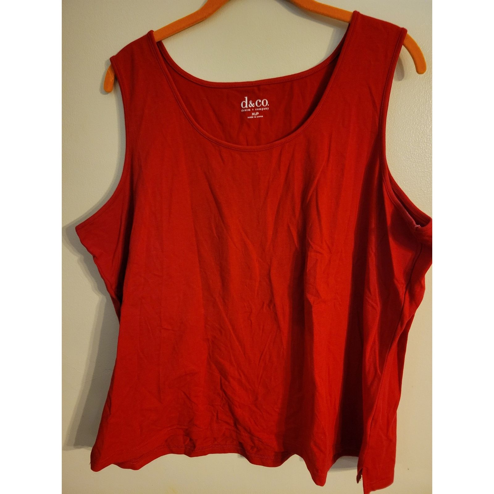 Denim & Co. Denim & Co Red Tank Top XLP Size XL / US 12-14 / IT 48-50 - 1 Thumbnail