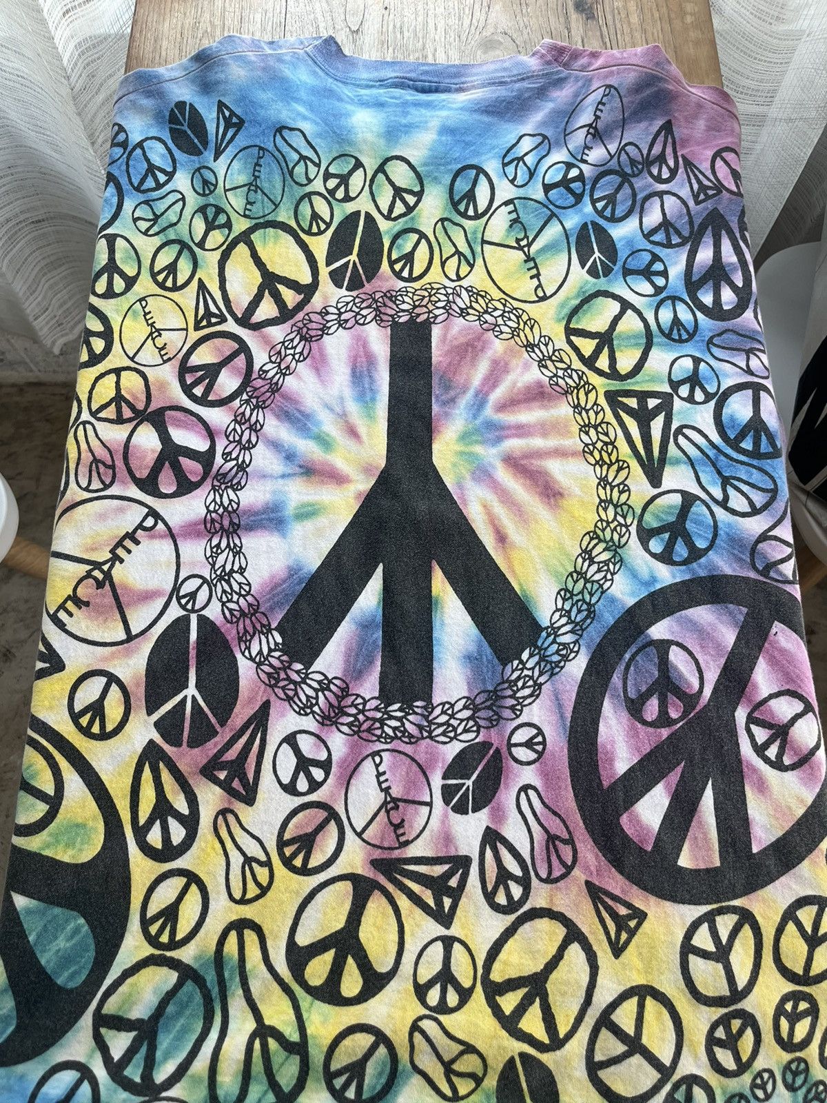 LSDworldpeace × Vintage Vintage PEACE All Over Print 1992’s Screen Shop Tie Dye Size US L / EU 52-54 / 3 - 7 Thumbnail