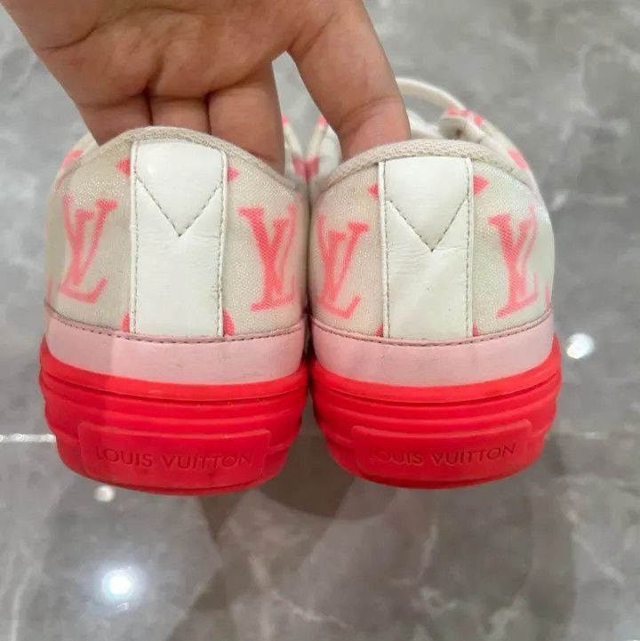 Louis Vuitton Louis Vuitton Pink White Stellar Sneakers for Women -2508 Size US 5 / IT 35 - 3 Thumbnail