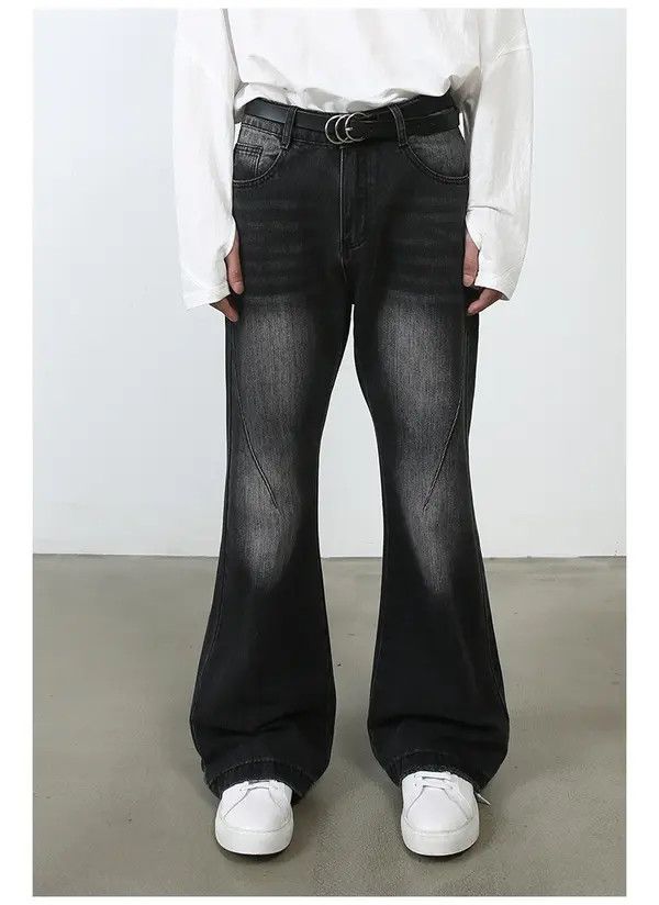 VIBE Black Faded Flared Denim Jeans Size US 28 / EU 44 - 1 Thumbnail