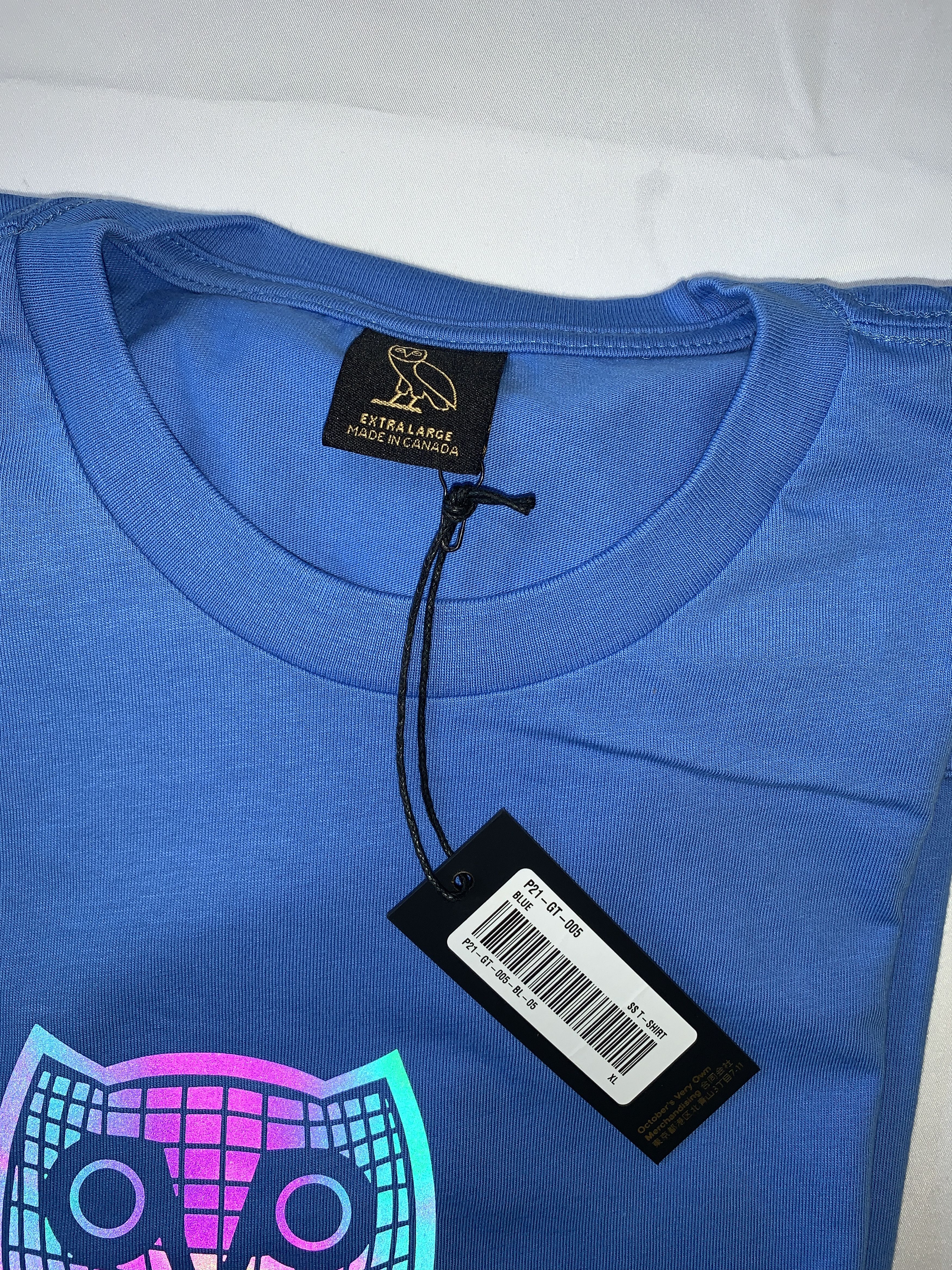 Drake *RARE* OVO Iridescent Grid OG Owl T-shirt Size US XL / EU 56 / 4 - 3 Thumbnail