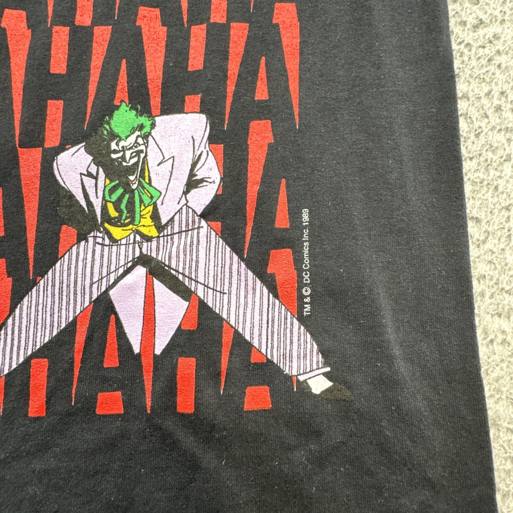 Vintage VINTAGE Joker T-Shirt Men M Black 80s 90s Sun 1989 Ha Ha Single Stitch Size Medium Size US M / EU 48-50 / 2 - 2 Thumbnail