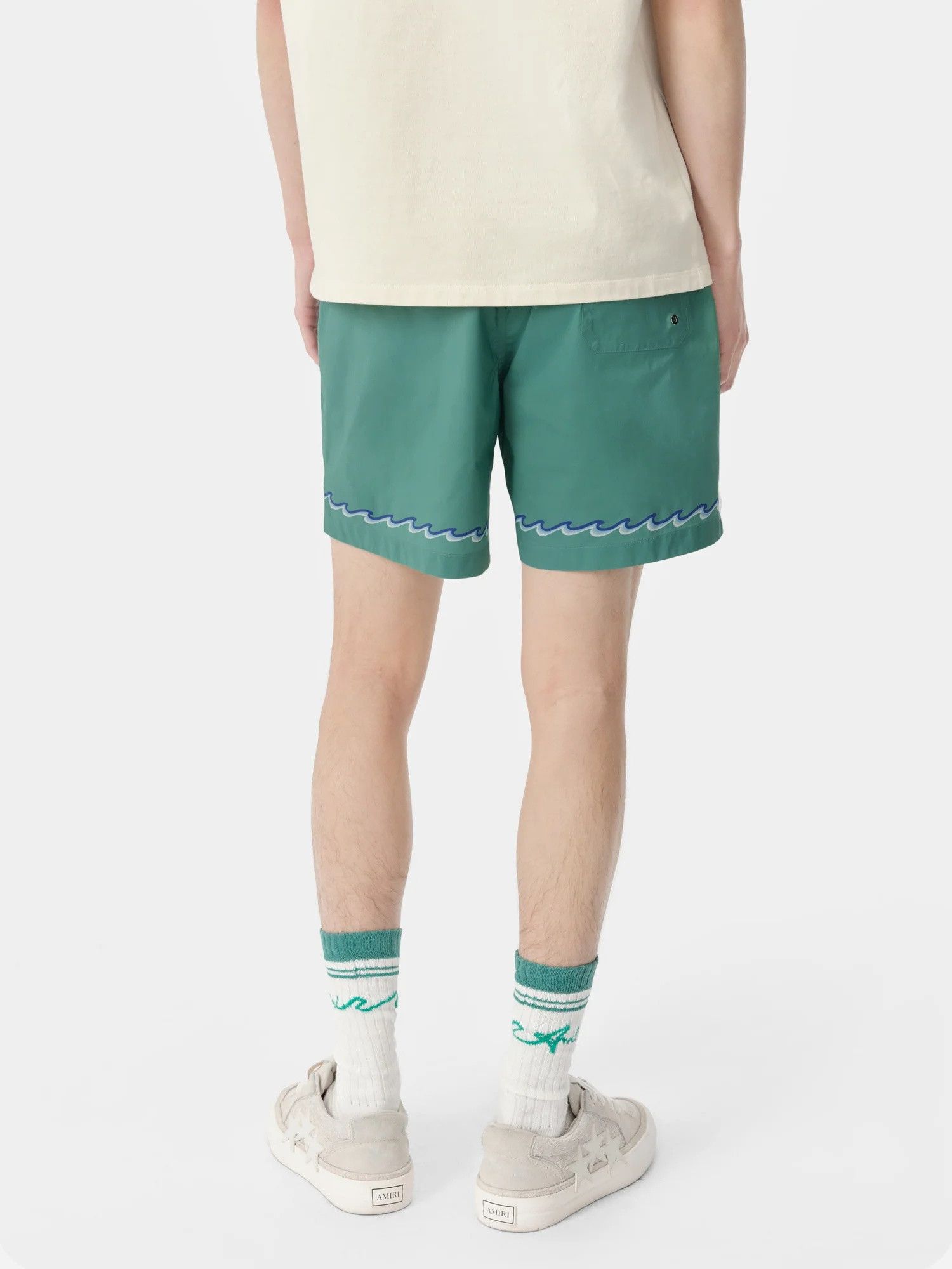 Amiri o1s1wg110425 Wave Swim Trunk in Sea Blue Size US 34 / EU 50 - 4 Thumbnail