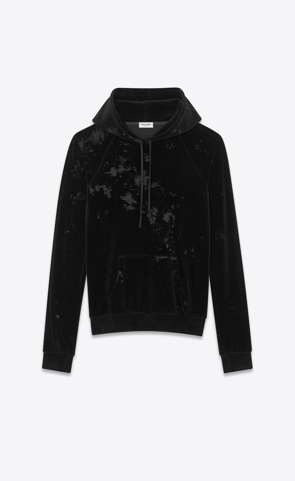 image of Saint Laurent Paris Saint Laurent Rrp 990$ Distressed Hoodie in Black, Men's (Size Medium)
