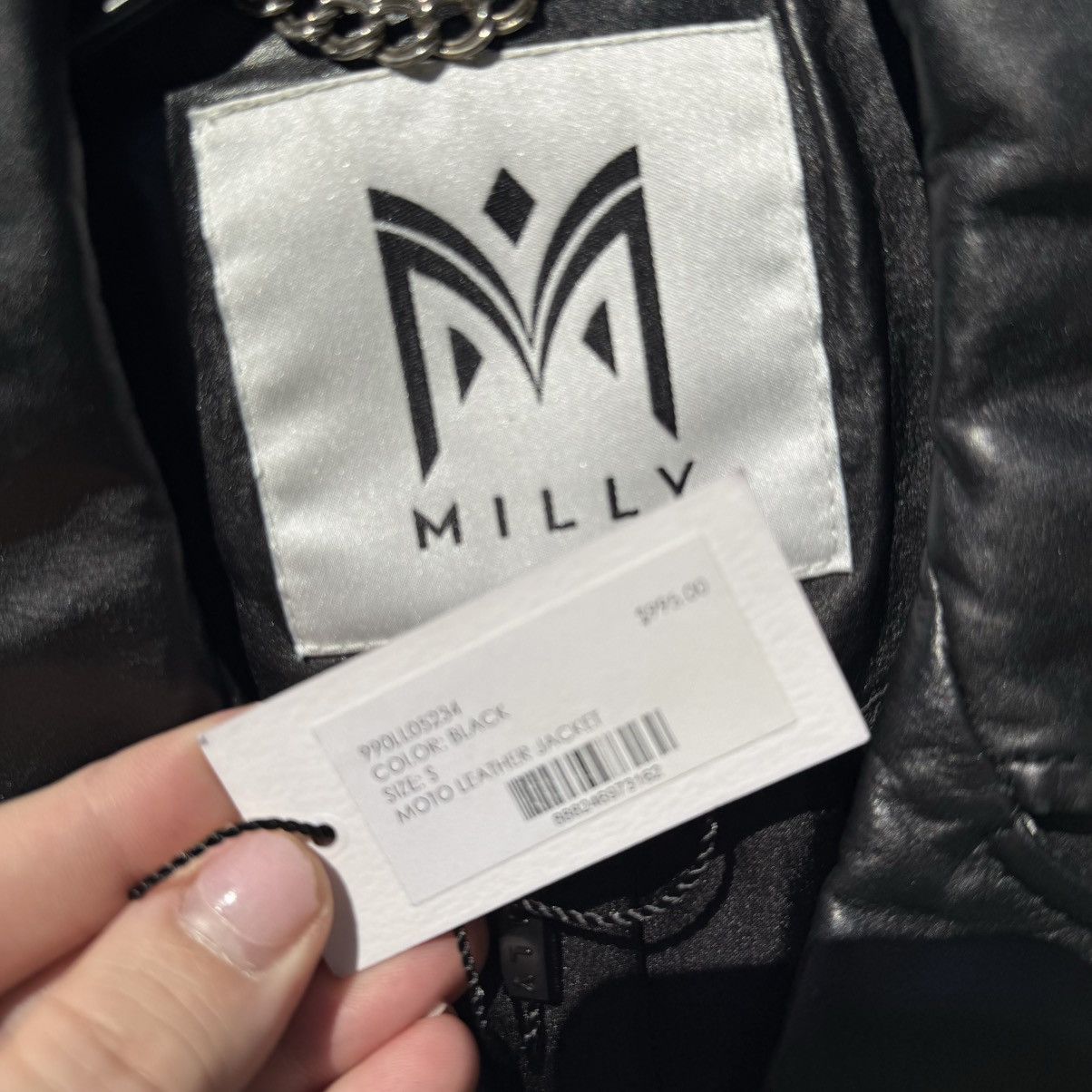 MILLY Milly moto iconic leather jacket Size S / US 4 / IT 40 - 4 Thumbnail