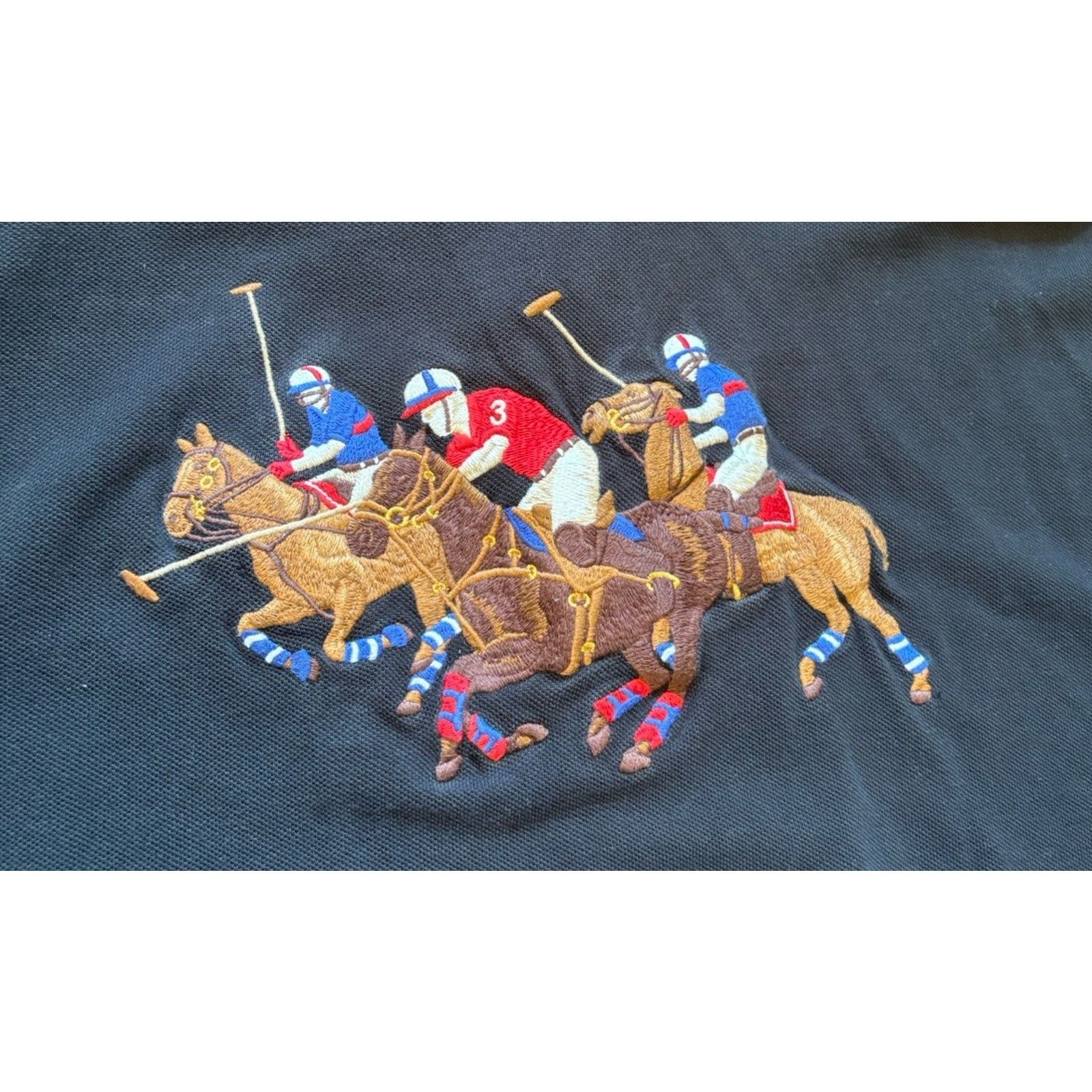 Polo Ralph Lauren Rare Vintage Ralph Lauren 2XL Custom Slim Triple Pony Polo Size US XXL / EU 58 / 5 - 7 Thumbnail