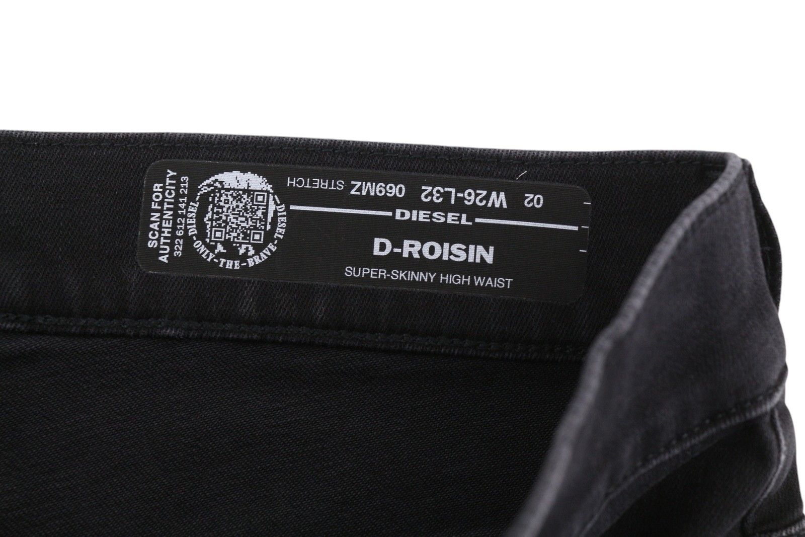 Diesel D-ROISIN 069MZ W26/L32 Super Skinny High Waist Denim 40672 Size 26" / US 2 / IT 38 - 11 Thumbnail