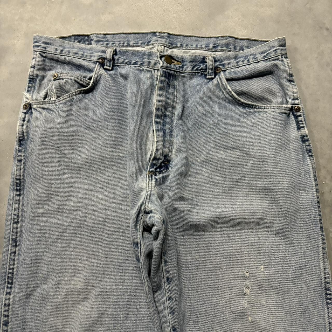 Japanese Brand × Vintage Crazy Vintage Y2K/2000s Grunge Light Wash Denim Jeans! Size US 36 / EU 52 - 5 Thumbnail