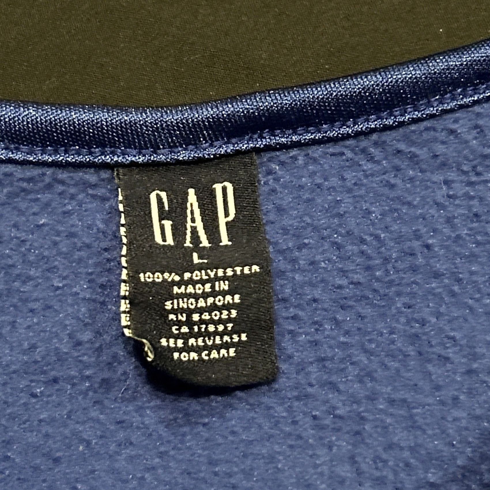 Gap Gap Women Jacket Full Zip Fleece Polyester Blue L Regular Size A43 Vintage No? Size L / US 10 / IT 46 - 2 Thumbnail
