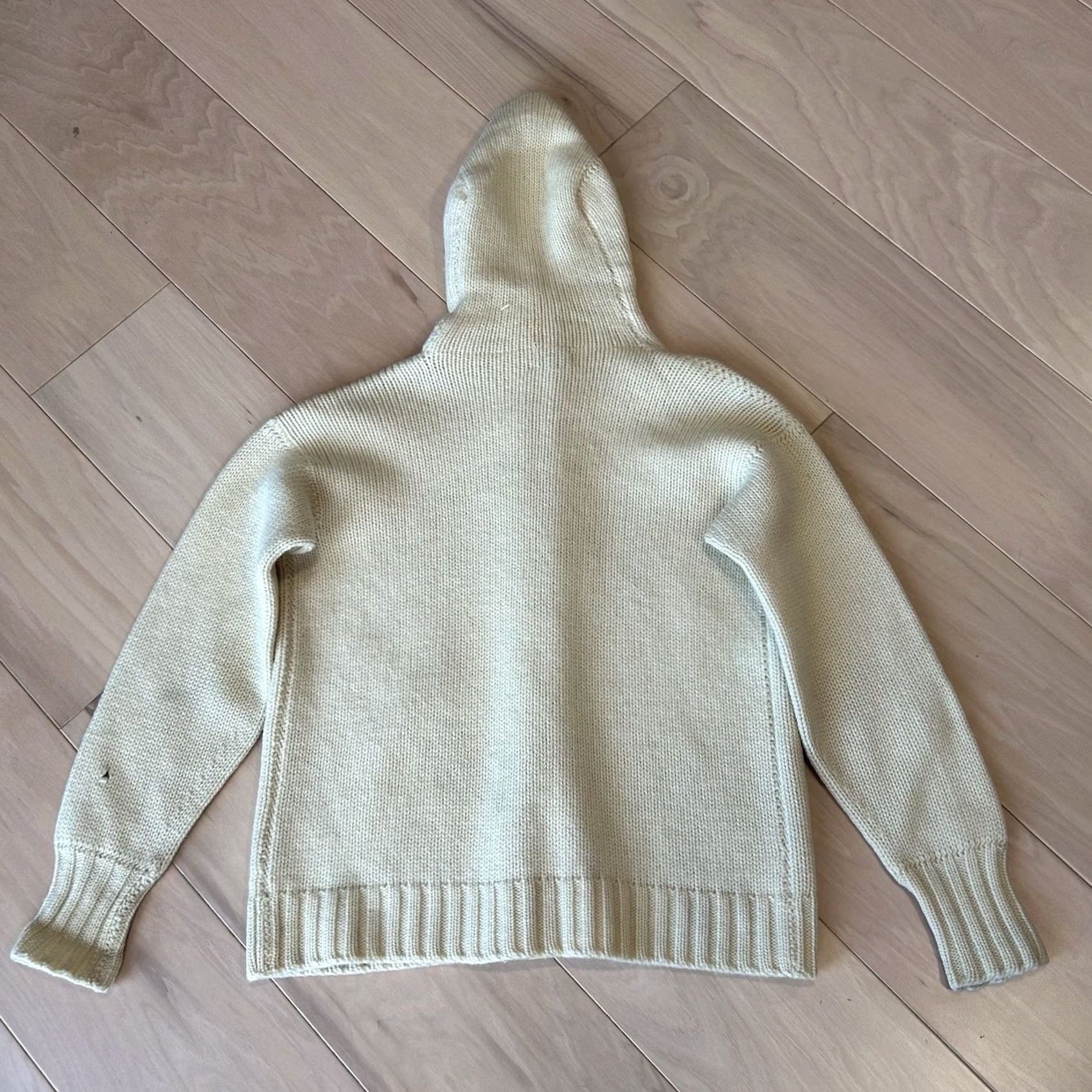 Vintage VINTAGE Neusteters Sports Shop Hooded Cardigan Sweatshirt Wool Ivory Women S Size S / US 4 / IT 40 - 2 Thumbnail