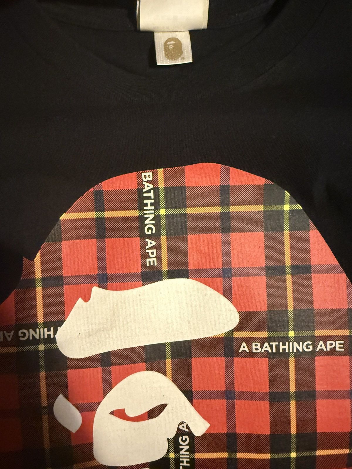 Bape Rare Plaid Bape Tee Size US L / EU 52-54 / 3 - 5 Thumbnail